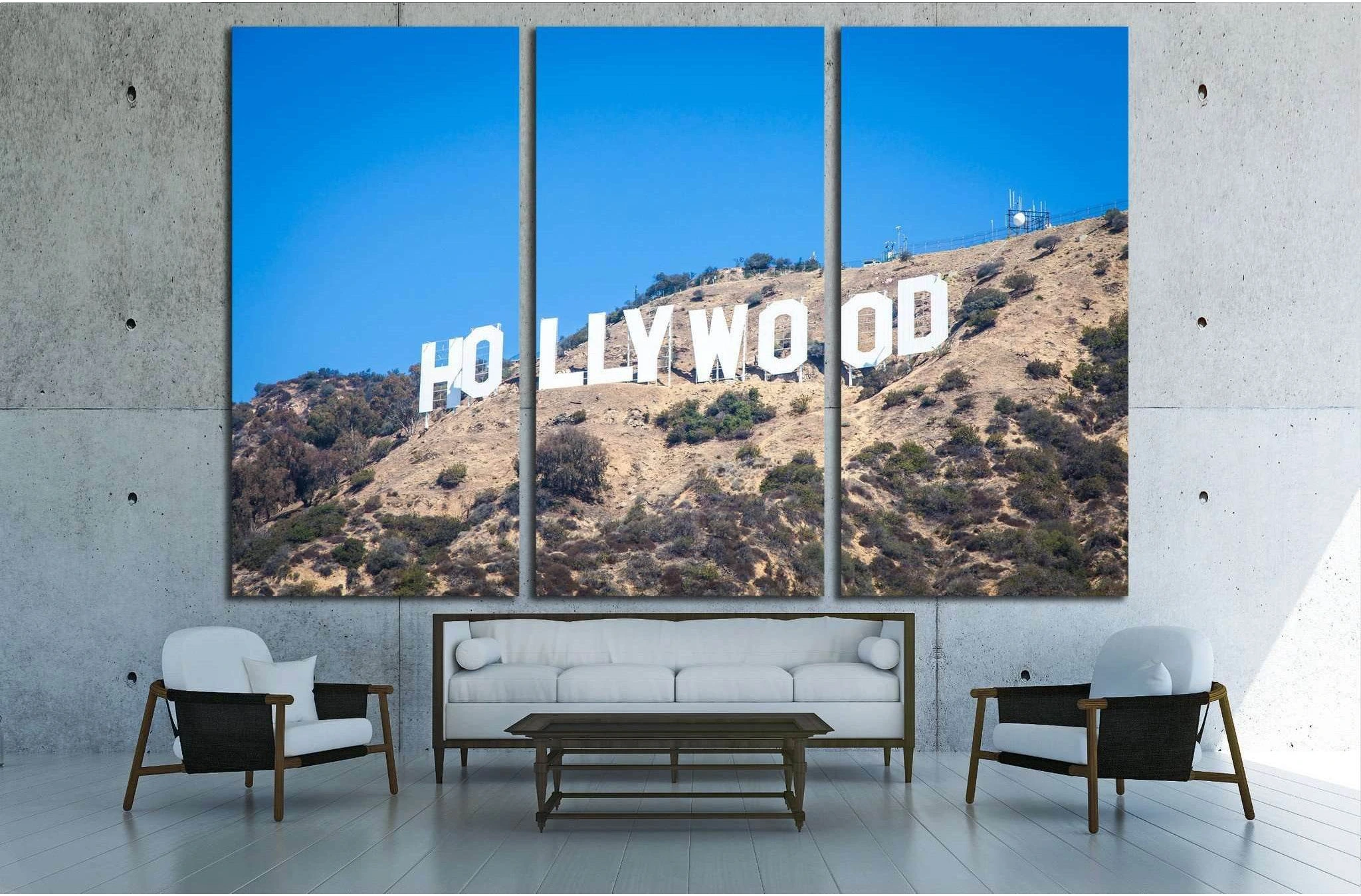 Famous Hollywood landmark in Los Angeles, California №1940 Ready to Hang Canvas Print - Zellart Canvas Prints ALL_Products, s-1940