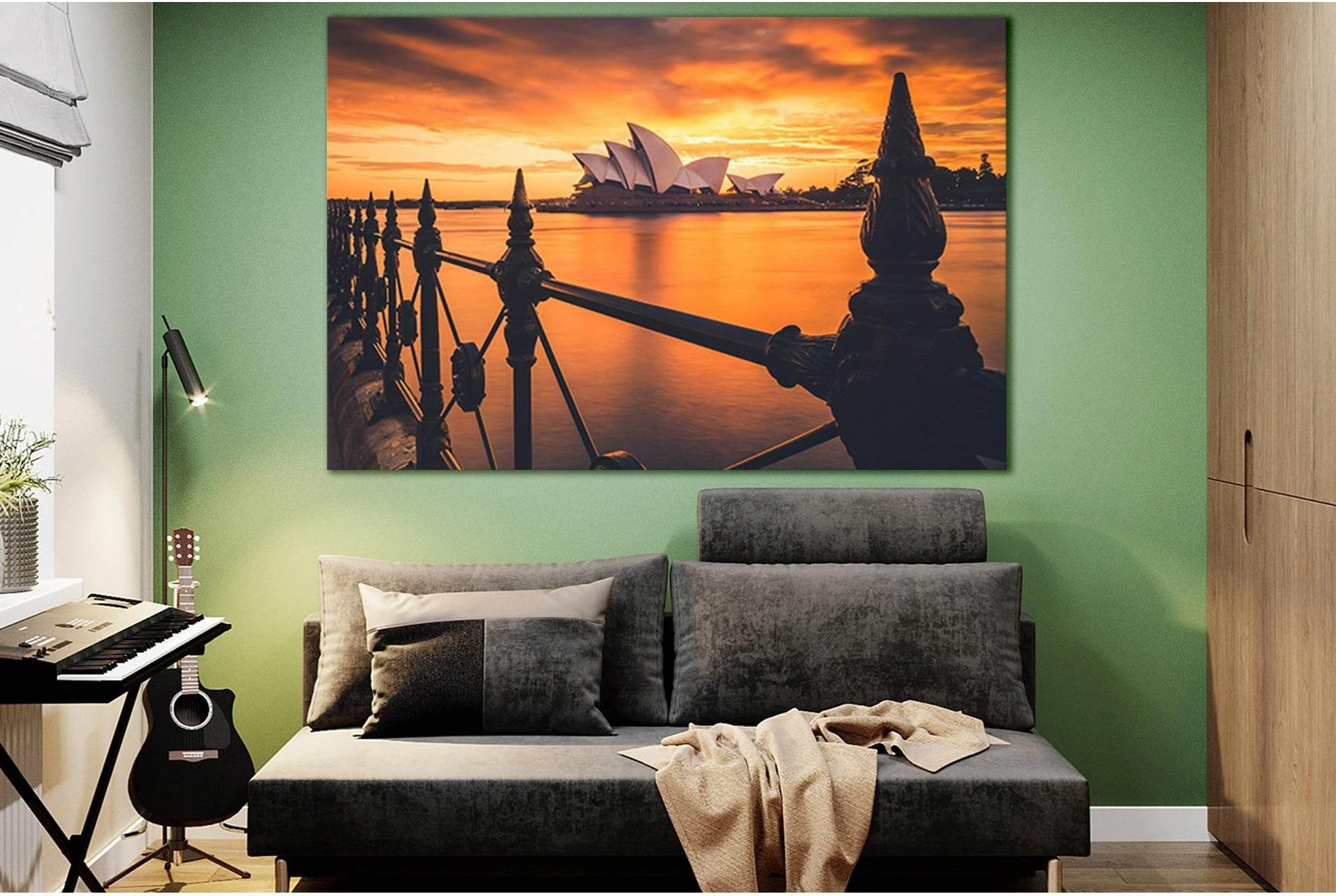 Famous Sydney Opera House №SL1394 Ready to Hang Canvas Print - Zellart Canvas Prints 0new, ALL_Products, Architecture
