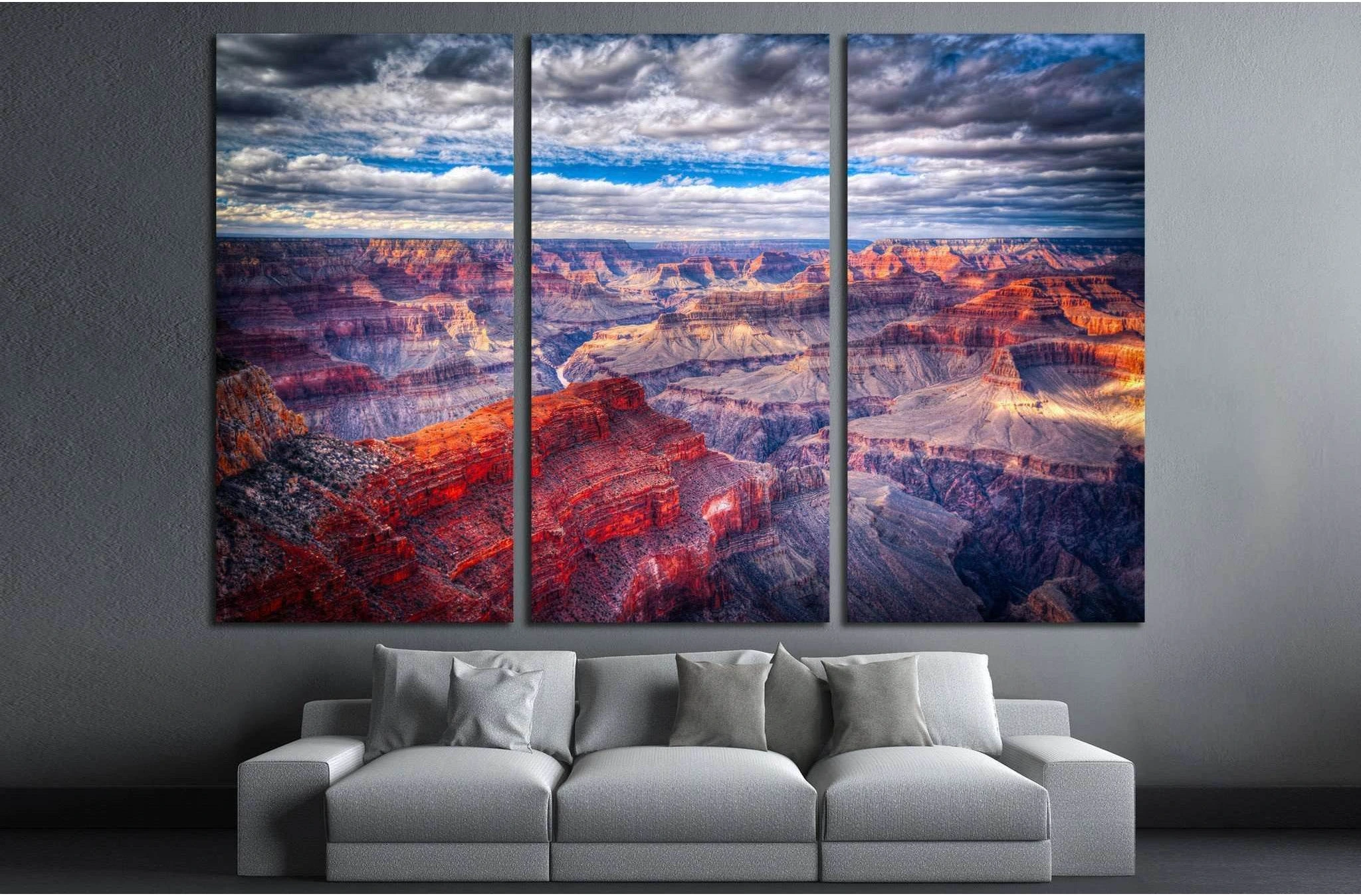 famous view of Grand Canyon , Arizona, USA №1984 Ready to Hang Canvas Print - Zellart Canvas Prints ALL_Products, s-1984