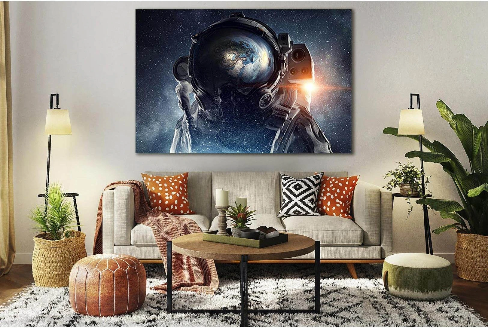 Fantastic Astronaut №SL416 Ready to Hang Canvas Print - Zellart Canvas Prints 0new, ALL_Products, Astronomy & Space Canvas Wall Art