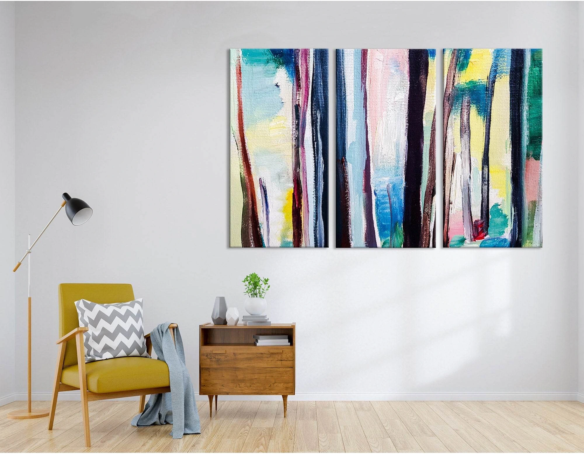 Fantastic Forest Abstract №04256 Ready to Hang Canvas Print - Zellart Canvas Prints ALL_Products