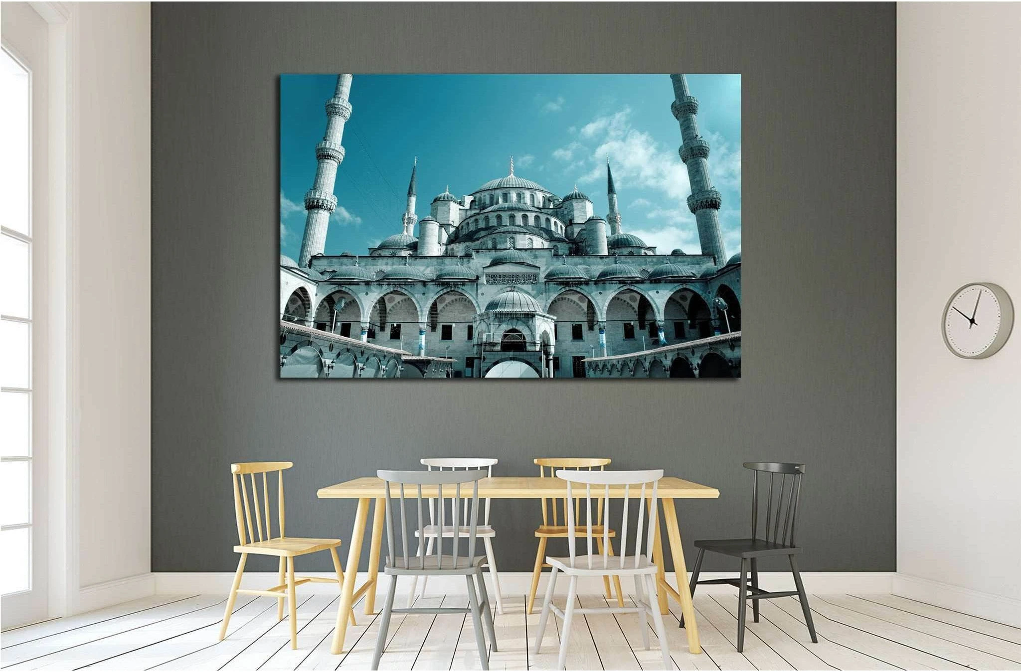 Fantastic view of Blue Mosque (Sultan Ahmet) in Istanbul, Turkey №1789 Ready to Hang Canvas Print - Zellart Canvas Prints ALL_Products, s-1789