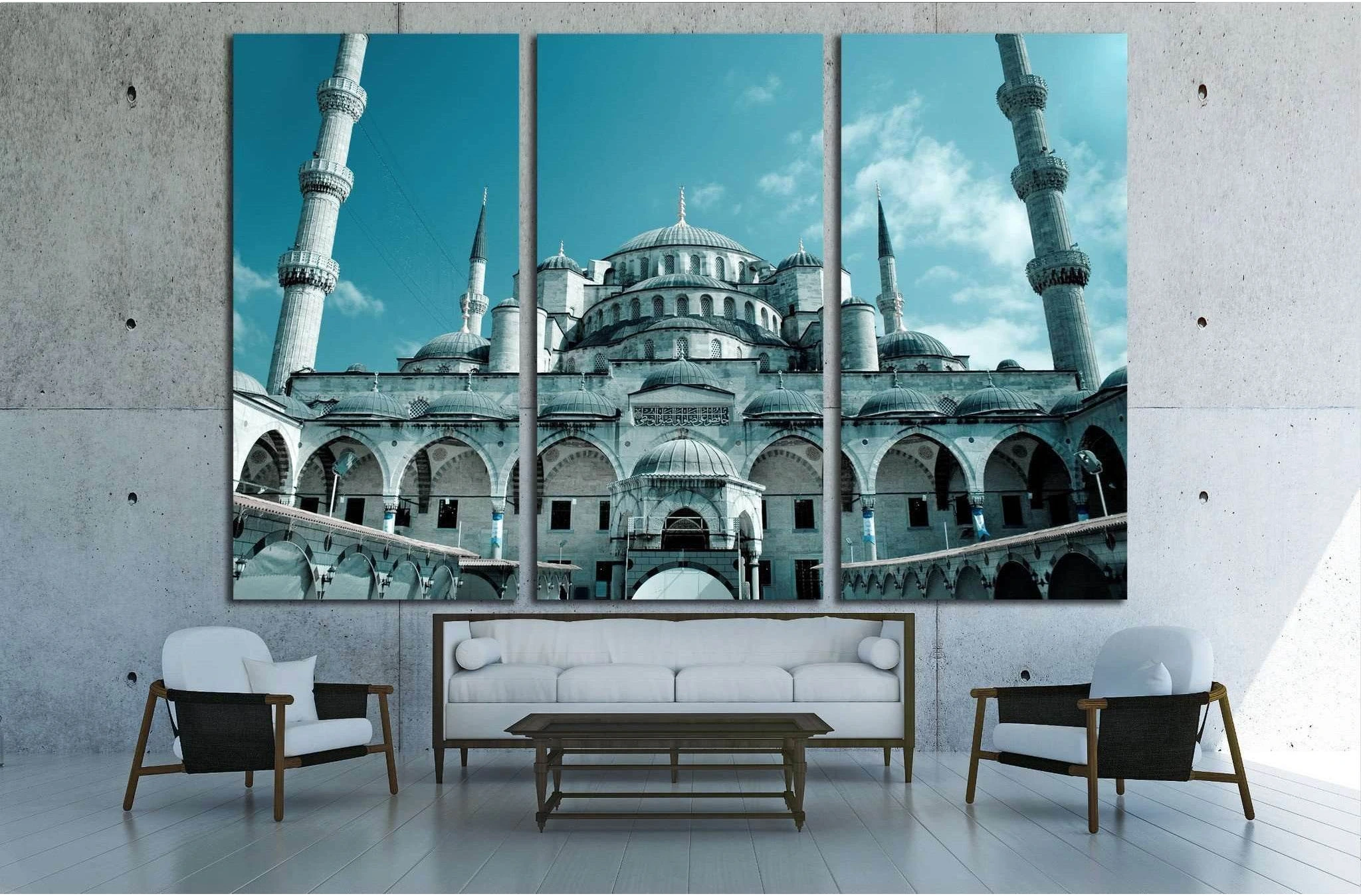 Fantastic view of Blue Mosque (Sultan Ahmet) in Istanbul, Turkey №1789 Ready to Hang Canvas Print - Zellart Canvas Prints ALL_Products, s-1789