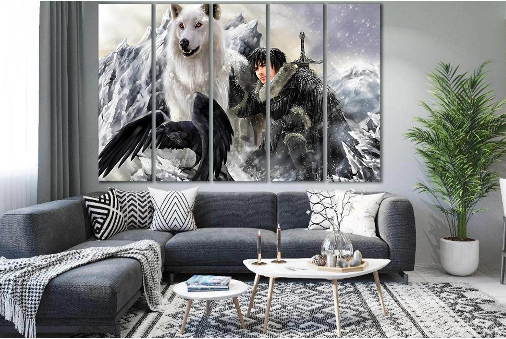 Fantasy A Song Of Ice And Fire №SL1269 Ready to Hang Canvas Print - Zellart Canvas Prints 0new, ALL_Products, Fantasy And Sci Fi Wall Art