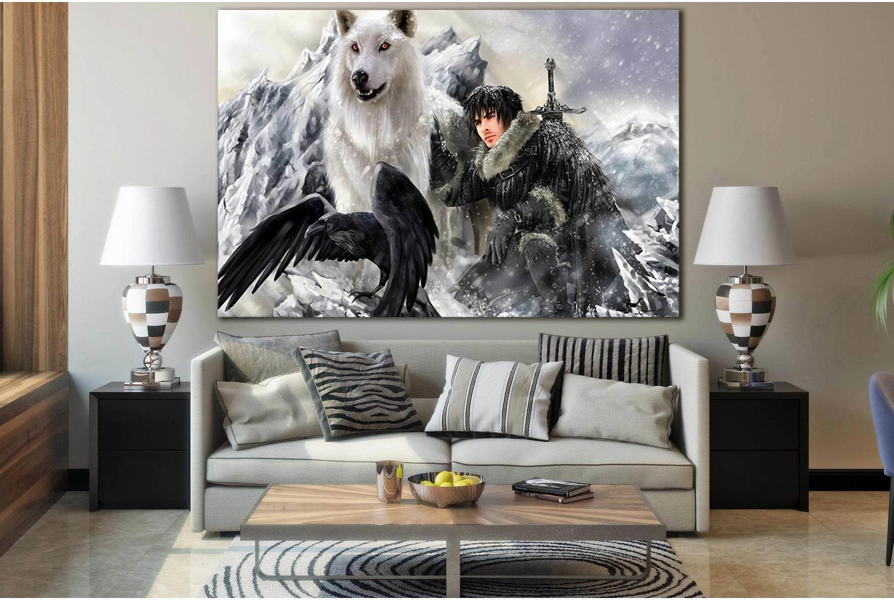 Fantasy A Song Of Ice And Fire №SL1269 Ready to Hang Canvas Print - Zellart Canvas Prints 0new, ALL_Products, Fantasy And Sci Fi Wall Art