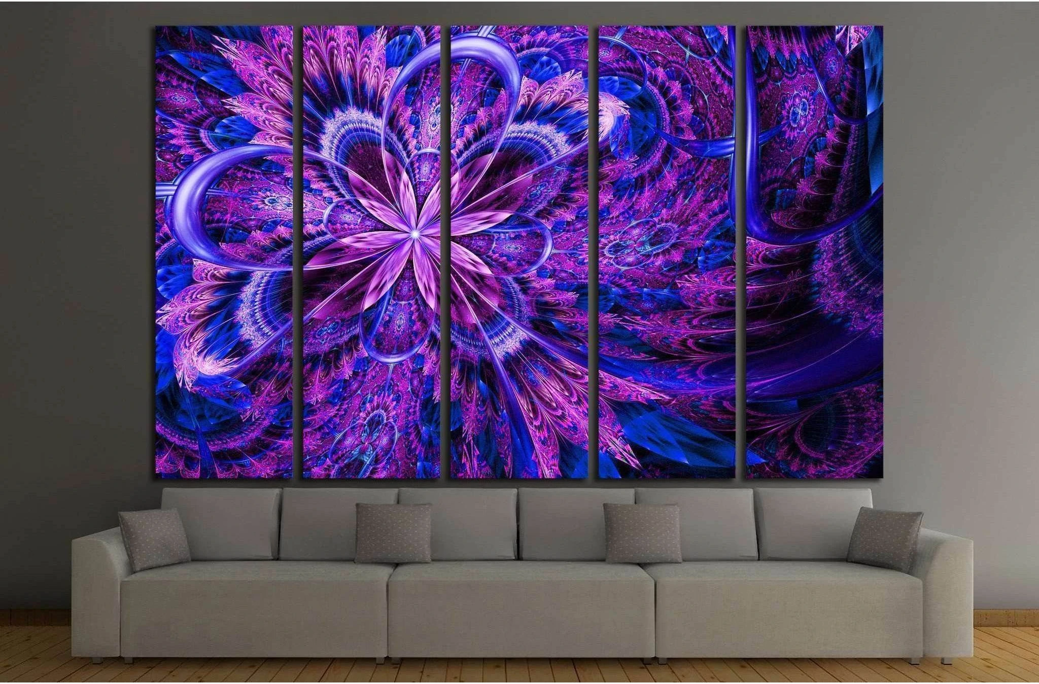 fantasy artistic flower with lighting effect №1420 Ready to Hang Canvas Print - Zellart Canvas Prints ALL_Products, s-1420