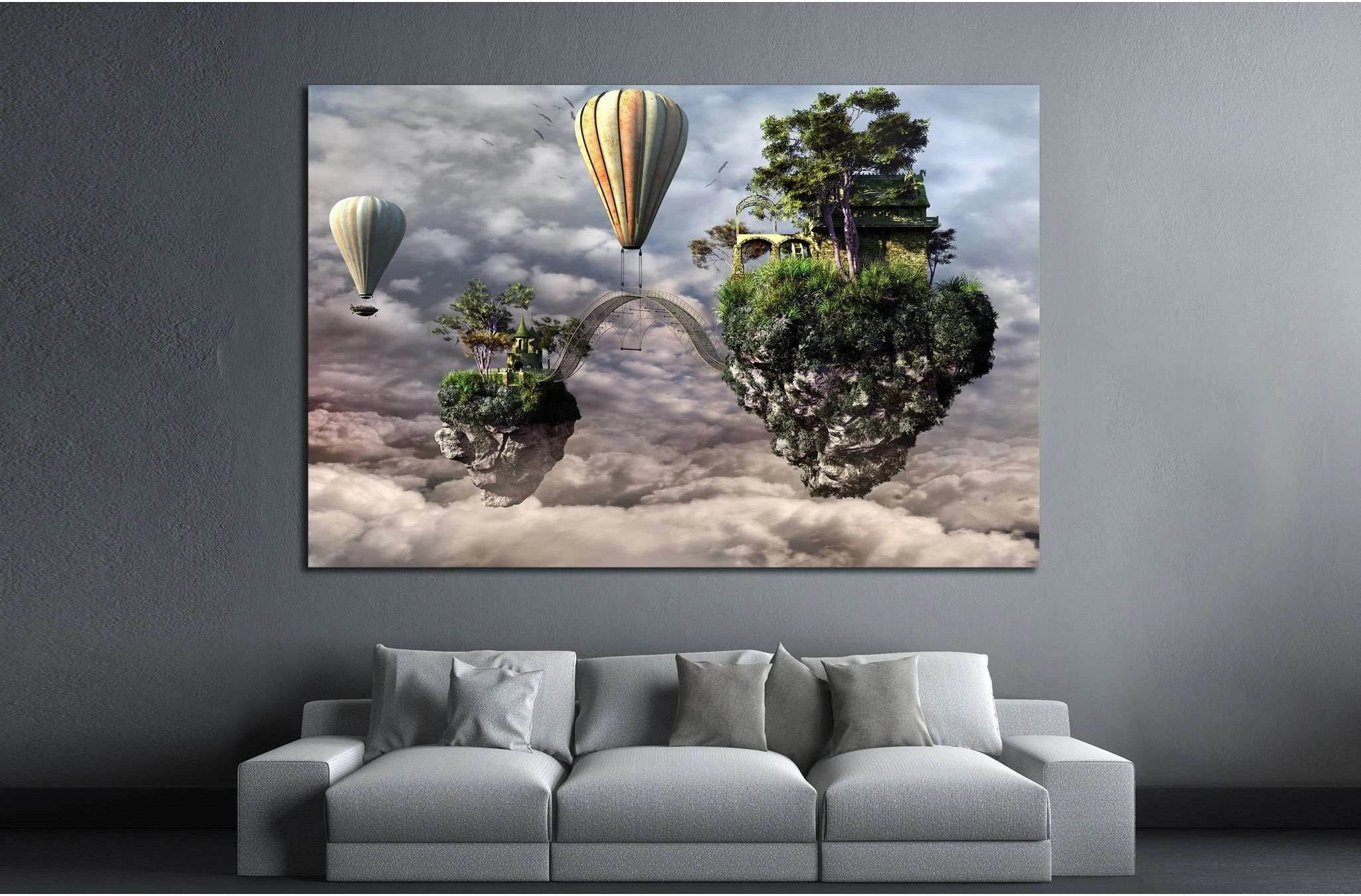 fantasy buildings №707 Ready to Hang Canvas Print - Zellart Canvas Prints ALL_Products, s-707