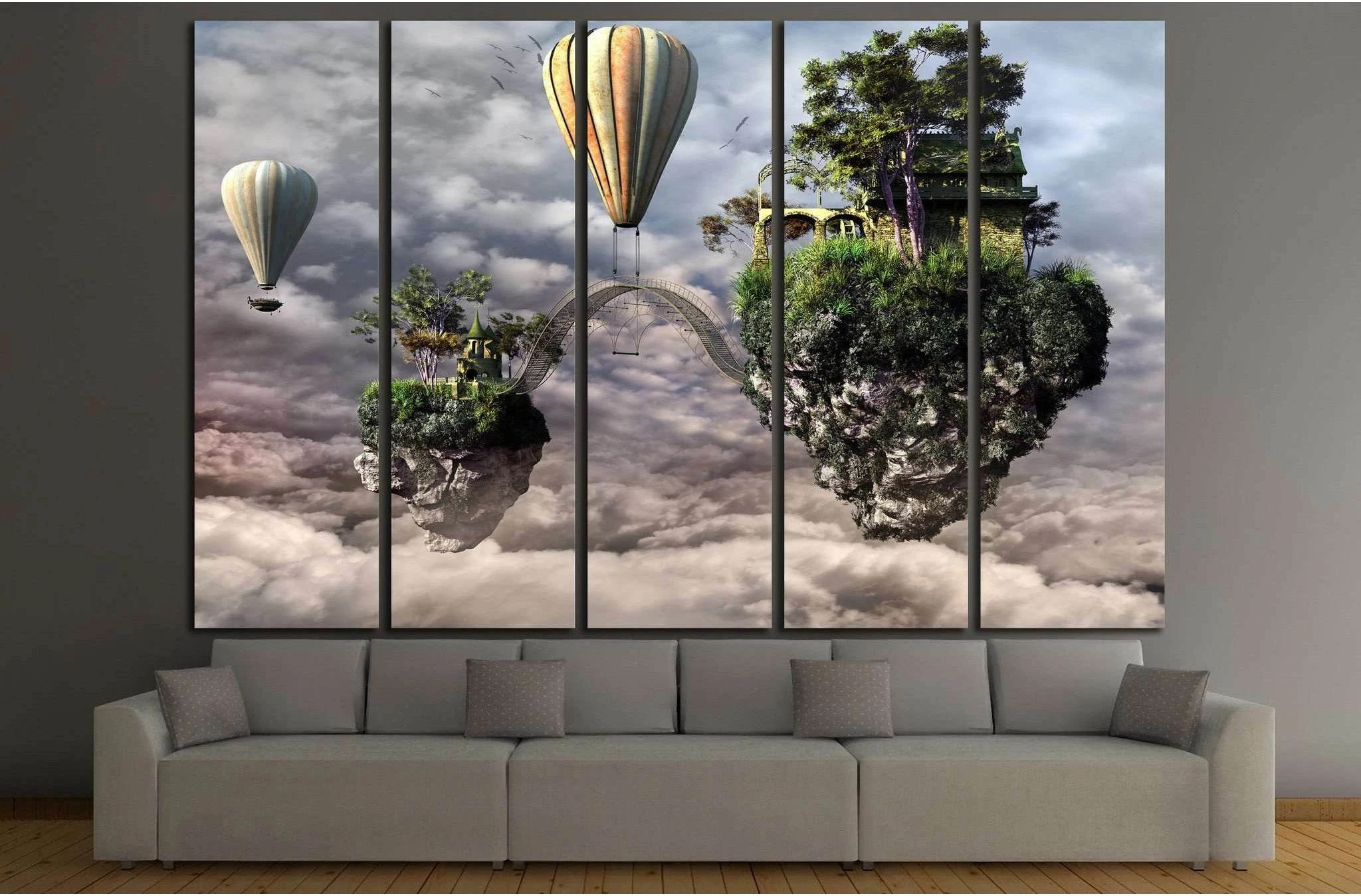 fantasy buildings №707 Ready to Hang Canvas Print - Zellart Canvas Prints ALL_Products, s-707