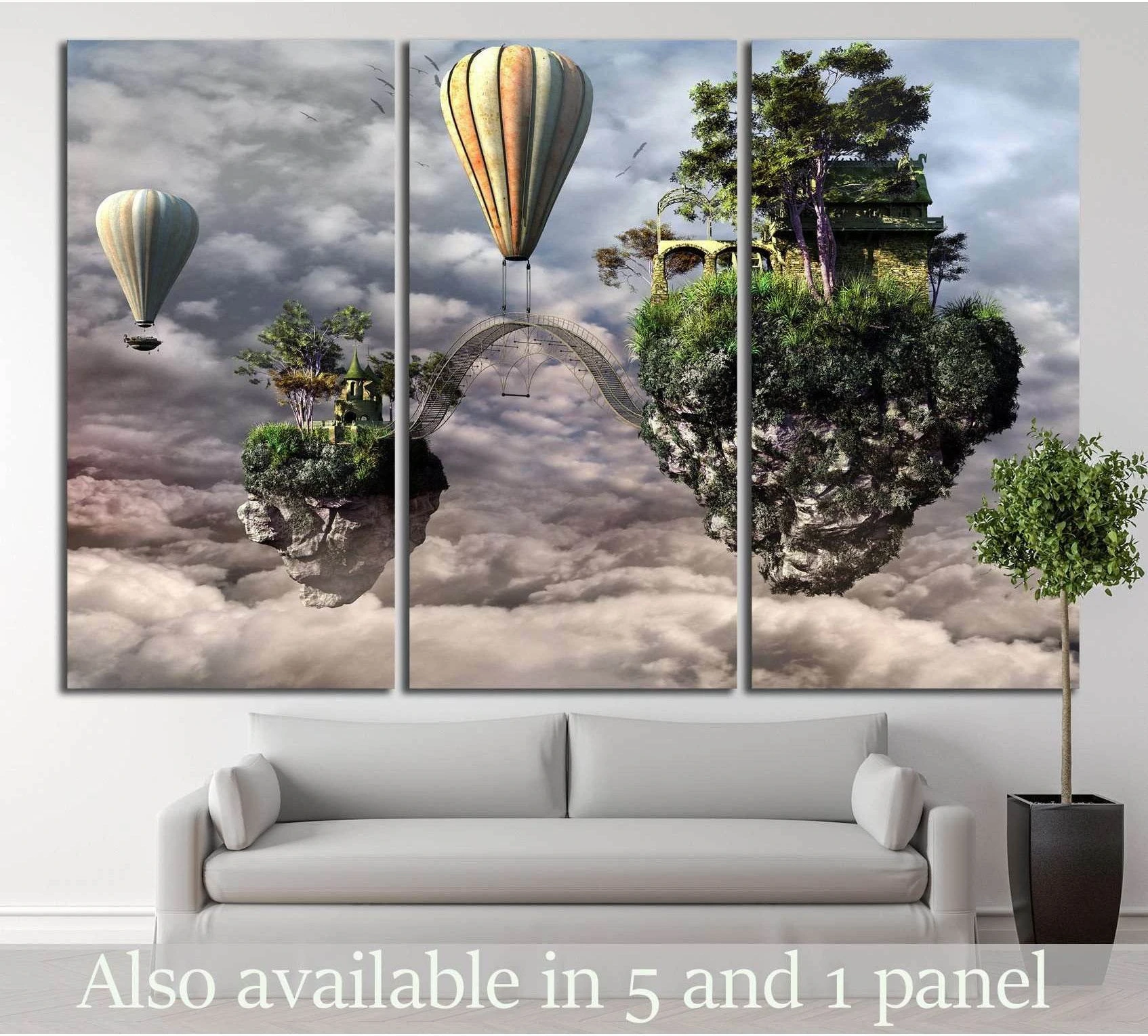 fantasy buildings №707 Ready to Hang Canvas Print - Zellart Canvas Prints ALL_Products, s-707