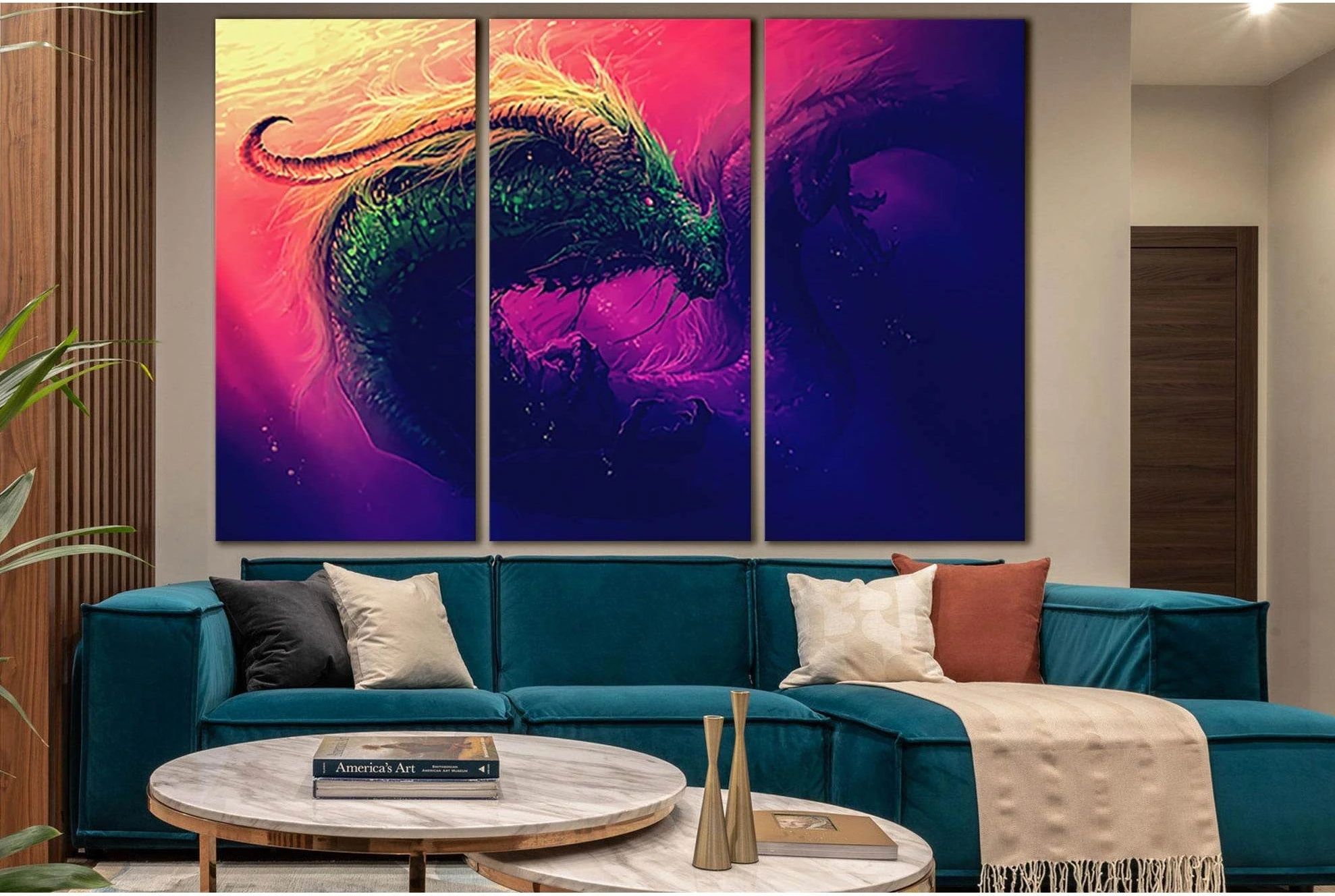 Fantasy Dragon Underwater №SL1281 Ready to Hang Canvas Print - Zellart Canvas Prints 0new, ALL_Products, Fantasy And Sci Fi Wall Art