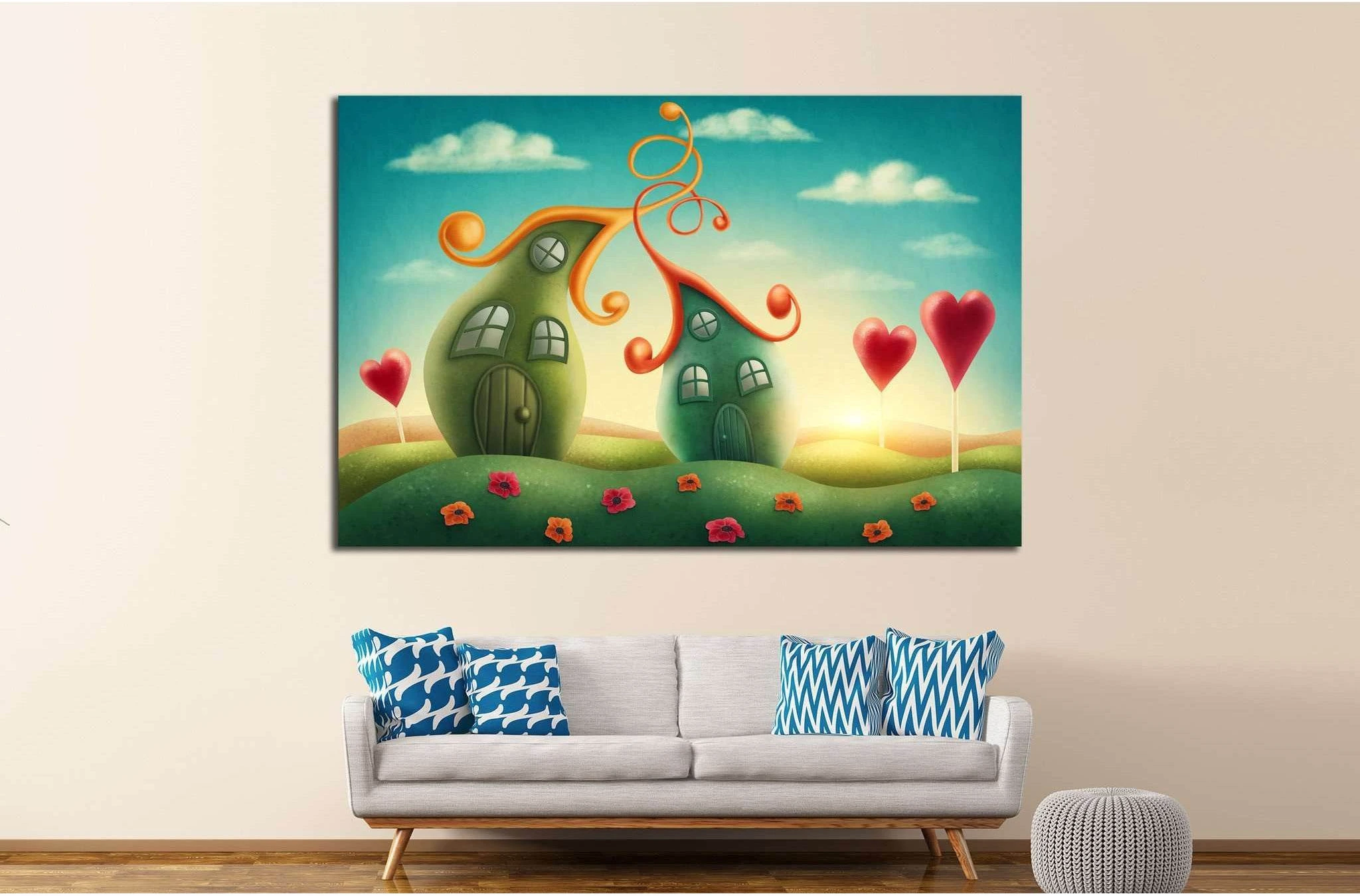 Fantasy houses №710 Ready to Hang Canvas Print - Zellart Canvas Prints ALL_Products, s-710