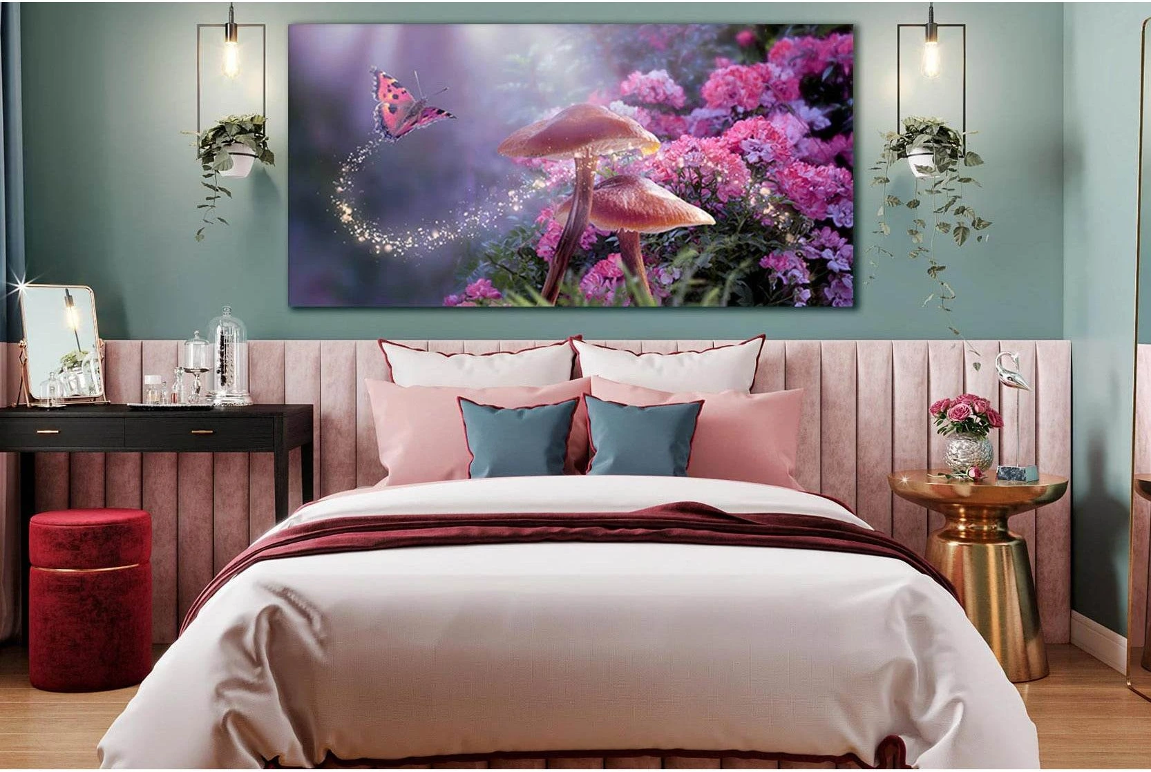 Fantasy Magical Mushrooms №SL681 Ready to Hang Canvas Print - Zellart Canvas Prints 0new, ALL_Products, Floral & Botanical Wall Art