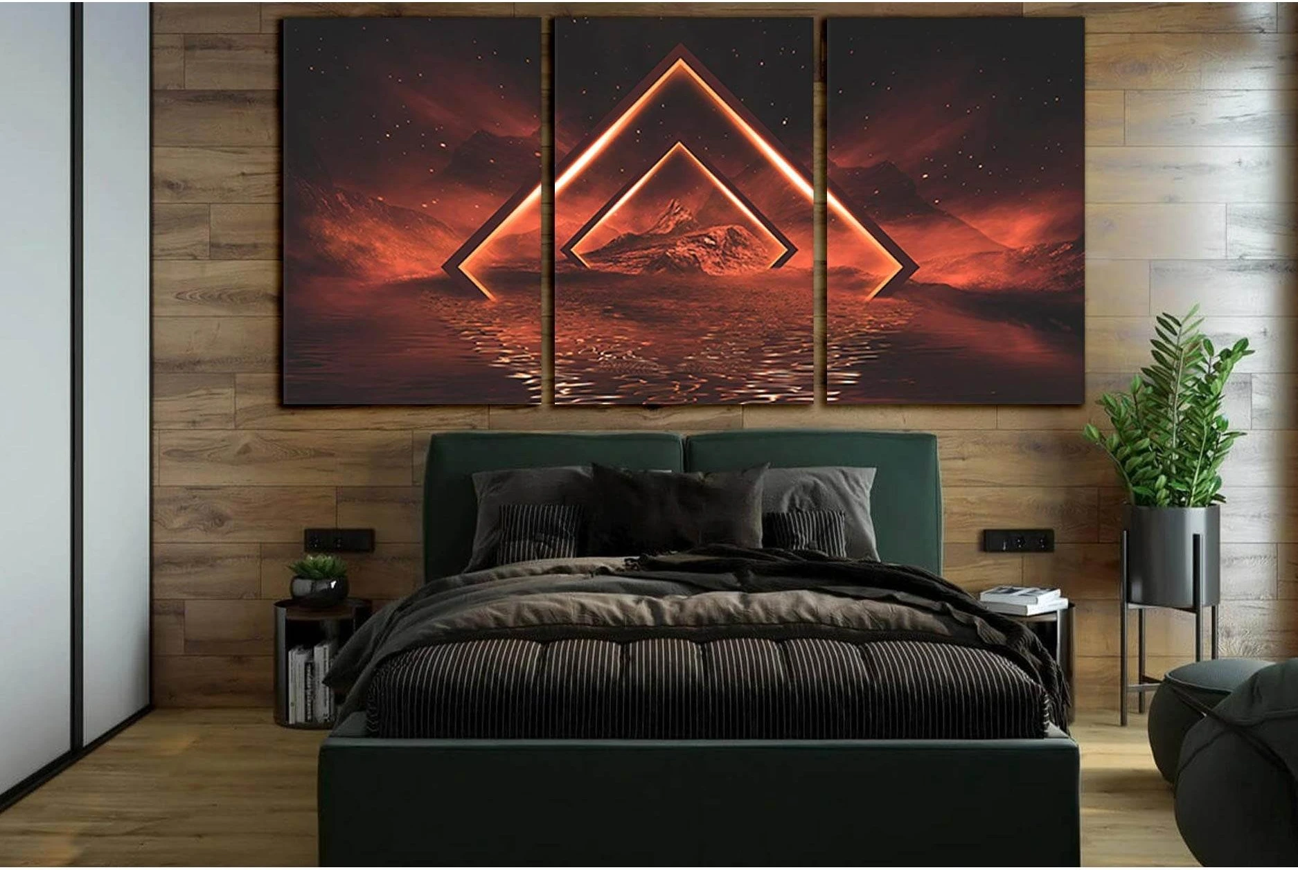 Fantasy Night Landscape №SL1215 Ready to Hang Canvas Print - Zellart Canvas Prints 0new, ALL_Products, Fantasy And Sci Fi Wall Art