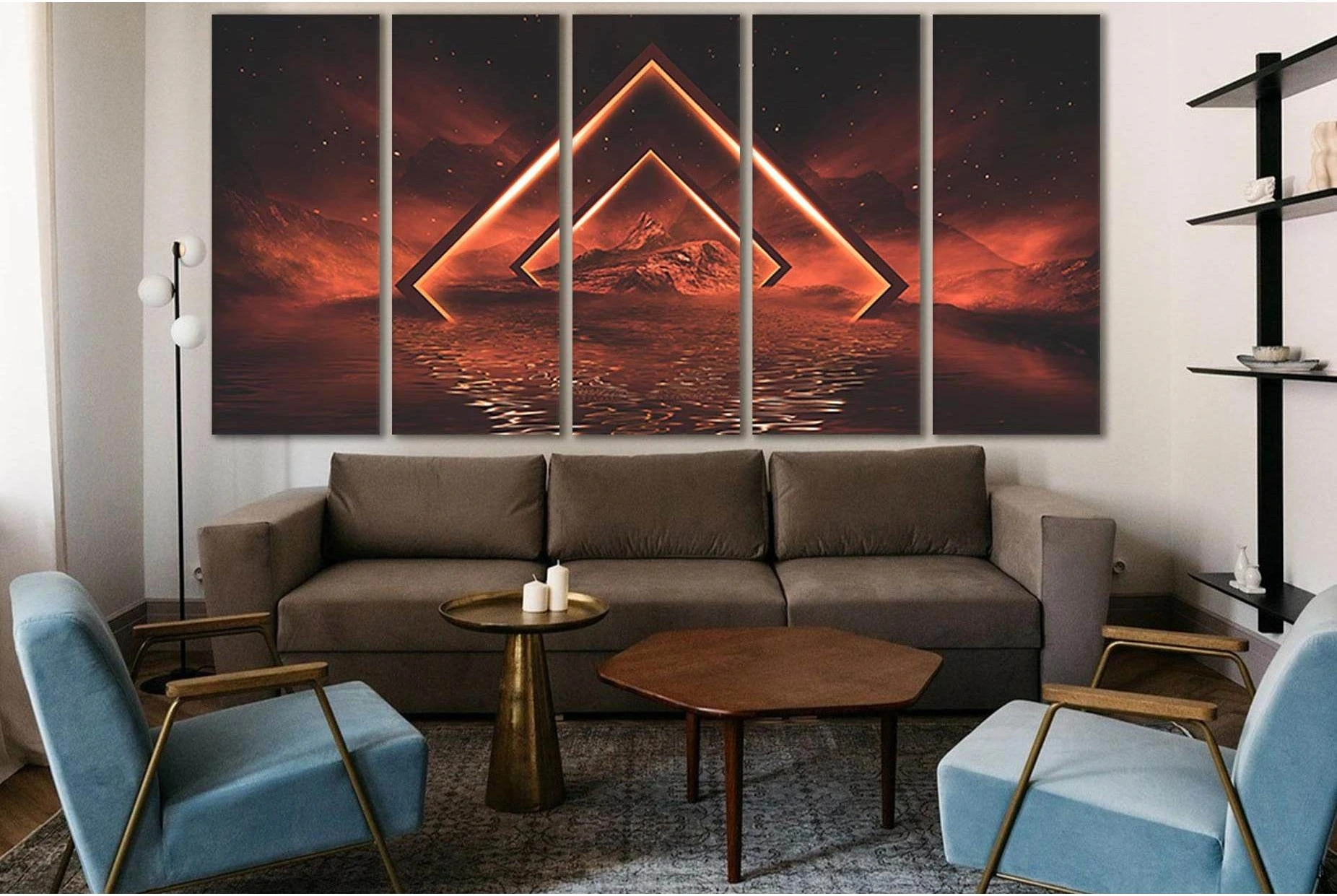 Fantasy Night Landscape №SL1215 Ready to Hang Canvas Print - Zellart Canvas Prints 0new, ALL_Products, Fantasy And Sci Fi Wall Art