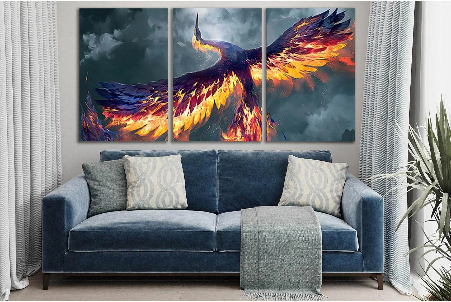 Fantasy Phoenix №SL1274 Ready to Hang Canvas Print - Zellart Canvas Prints 0new, ALL_Products, Fantasy And Sci Fi Wall Art