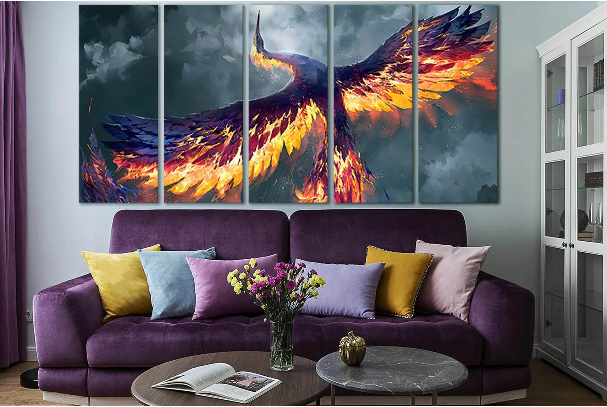 Fantasy Phoenix №SL1274 Ready to Hang Canvas Print - Zellart Canvas Prints 0new, ALL_Products, Fantasy And Sci Fi Wall Art