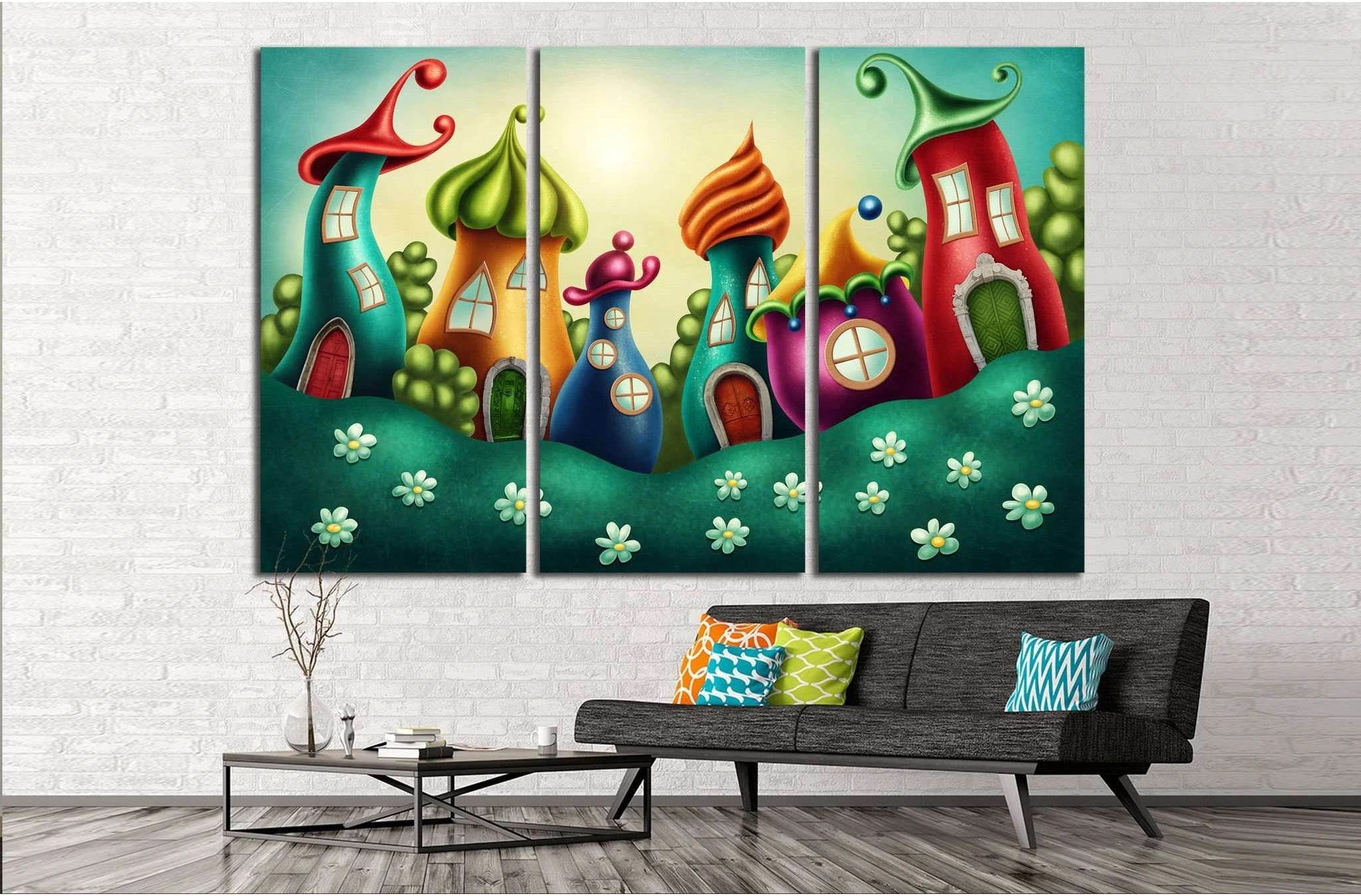 Fantasy village №712 Ready to Hang Canvas Print - Zellart Canvas Prints ALL_Products, s-712