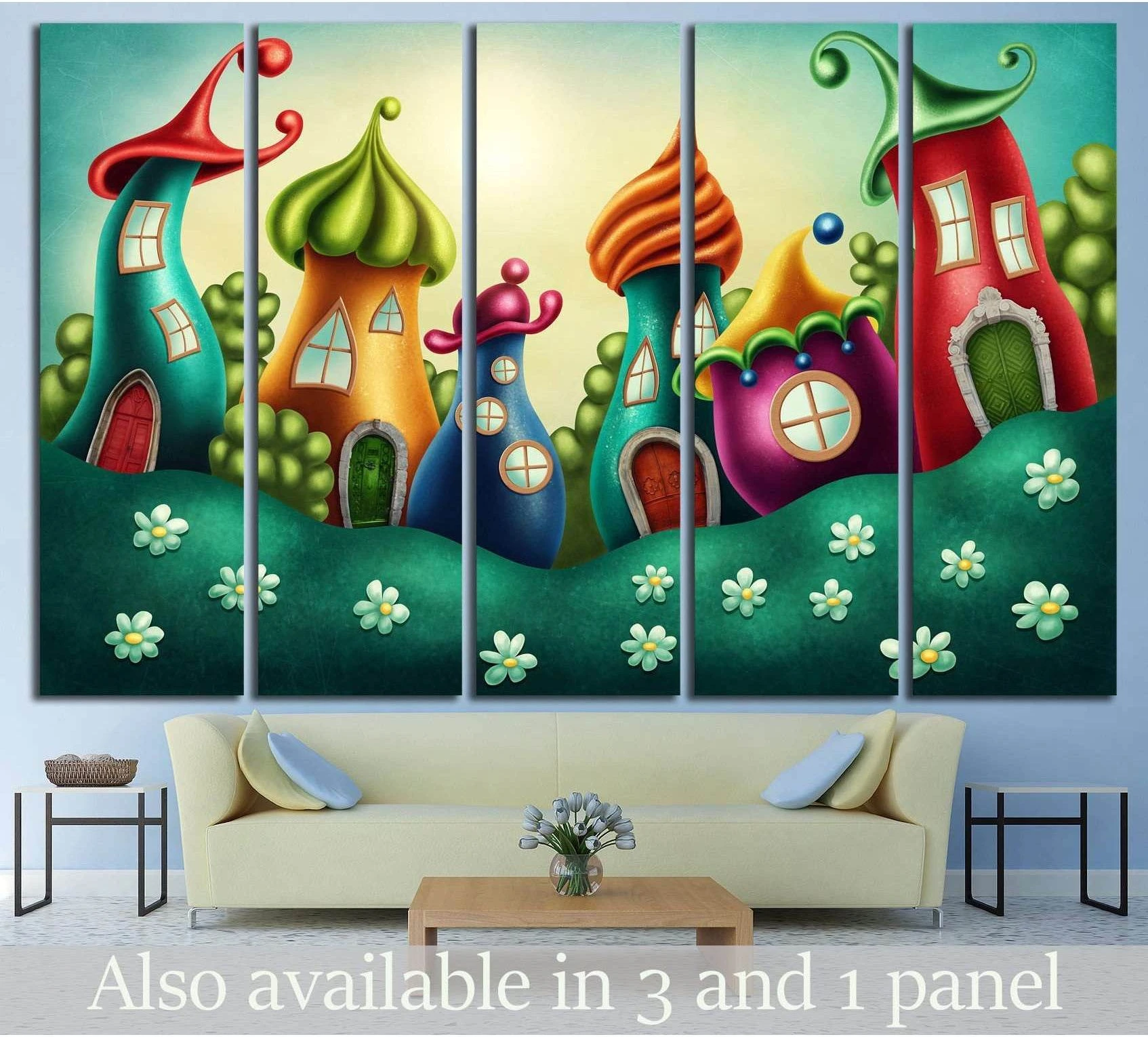 Fantasy village №712 Ready to Hang Canvas Print - Zellart Canvas Prints ALL_Products, s-712