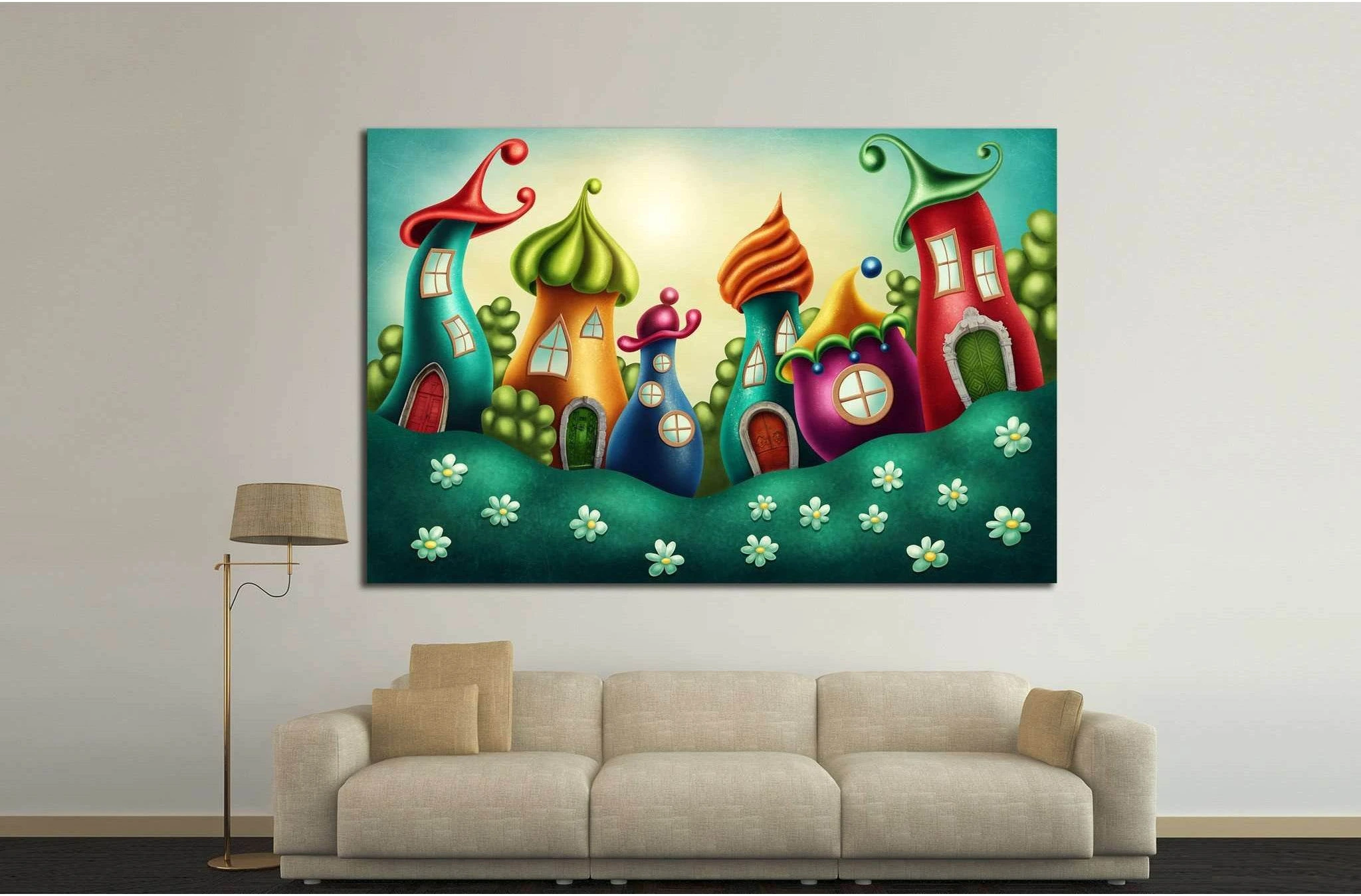 Fantasy village №712 Ready to Hang Canvas Print - Zellart Canvas Prints ALL_Products, s-712