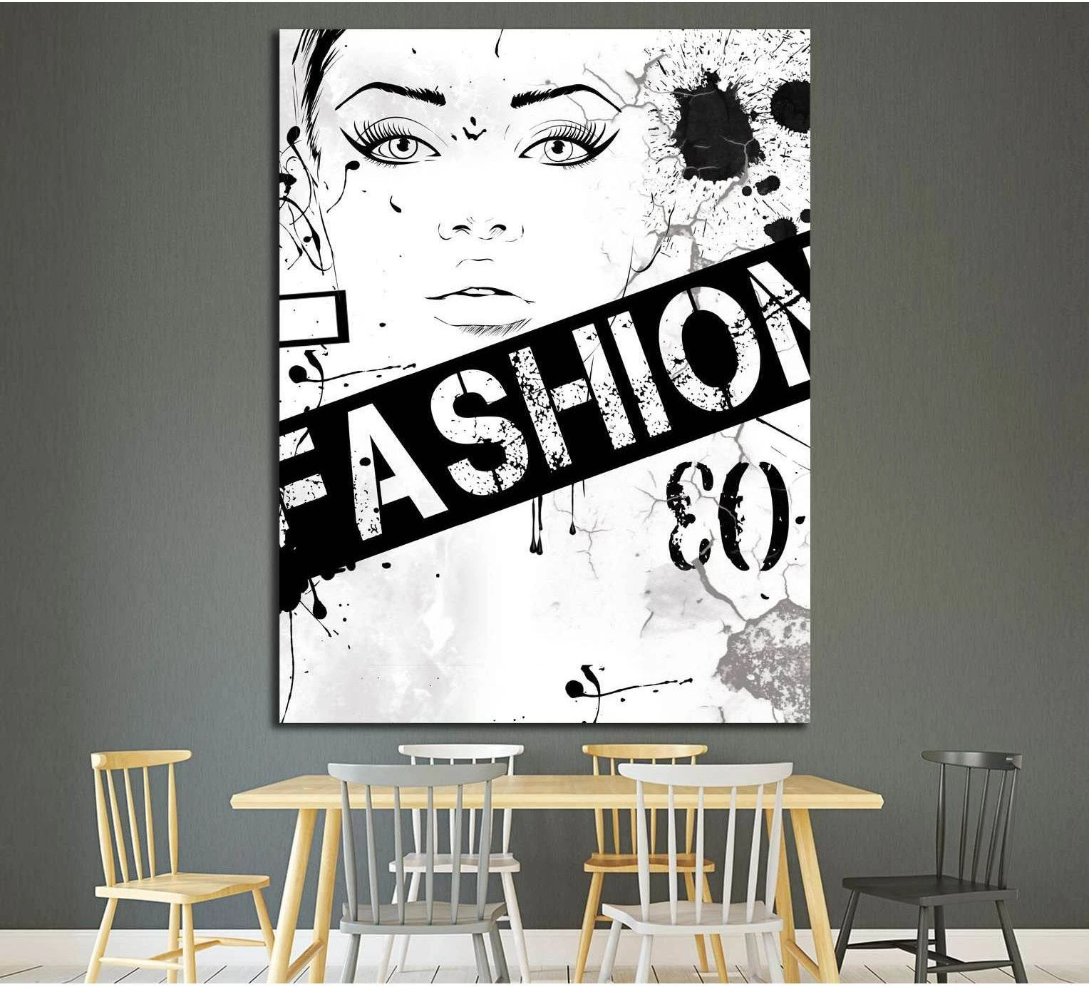 fashion №4533 Ready to Hang Canvas Print - Zellart Canvas Prints ALL_Products, s-4533
