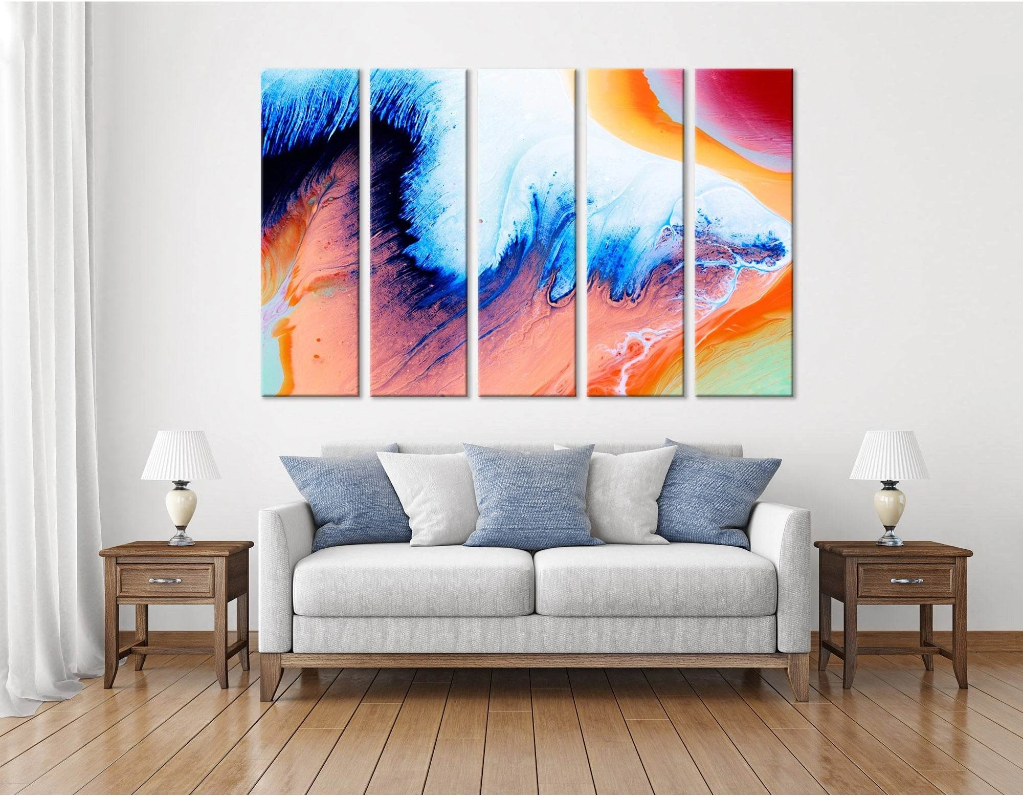 Feather Of Firebird Abstract №04305 Ready to Hang Canvas Print - Zellart Canvas Prints ALL_Products