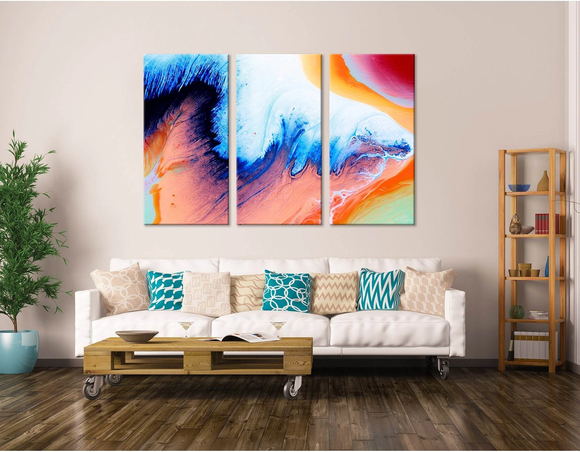 Feather Of Firebird Abstract №04305 Ready to Hang Canvas Print - Zellart Canvas Prints ALL_Products