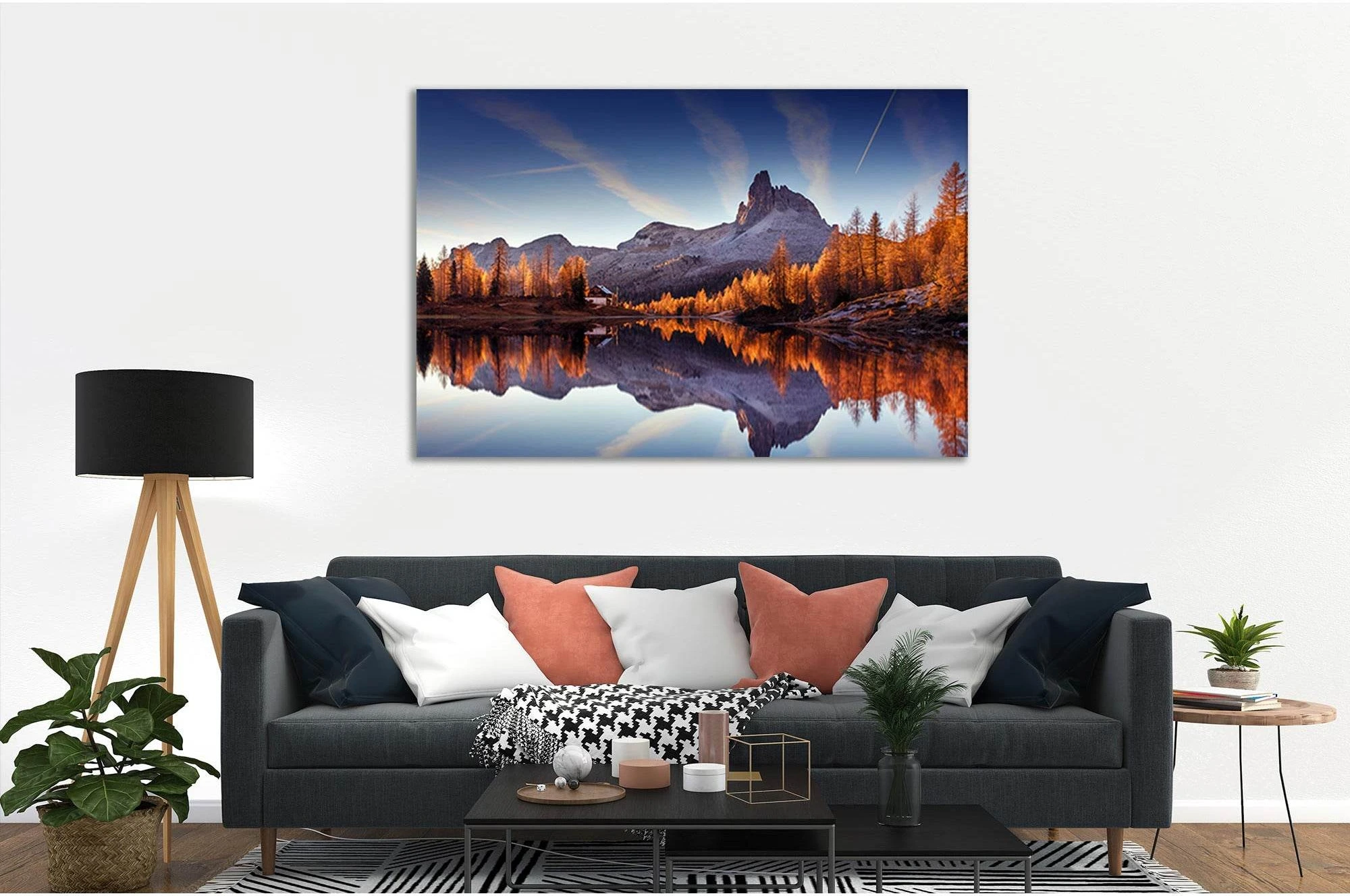 Federa Lake №Sl13 Ready to Hang Canvas Print - Zellart Canvas Prints 0new, ALL_Products, Nature & Landscapes Canvas Print