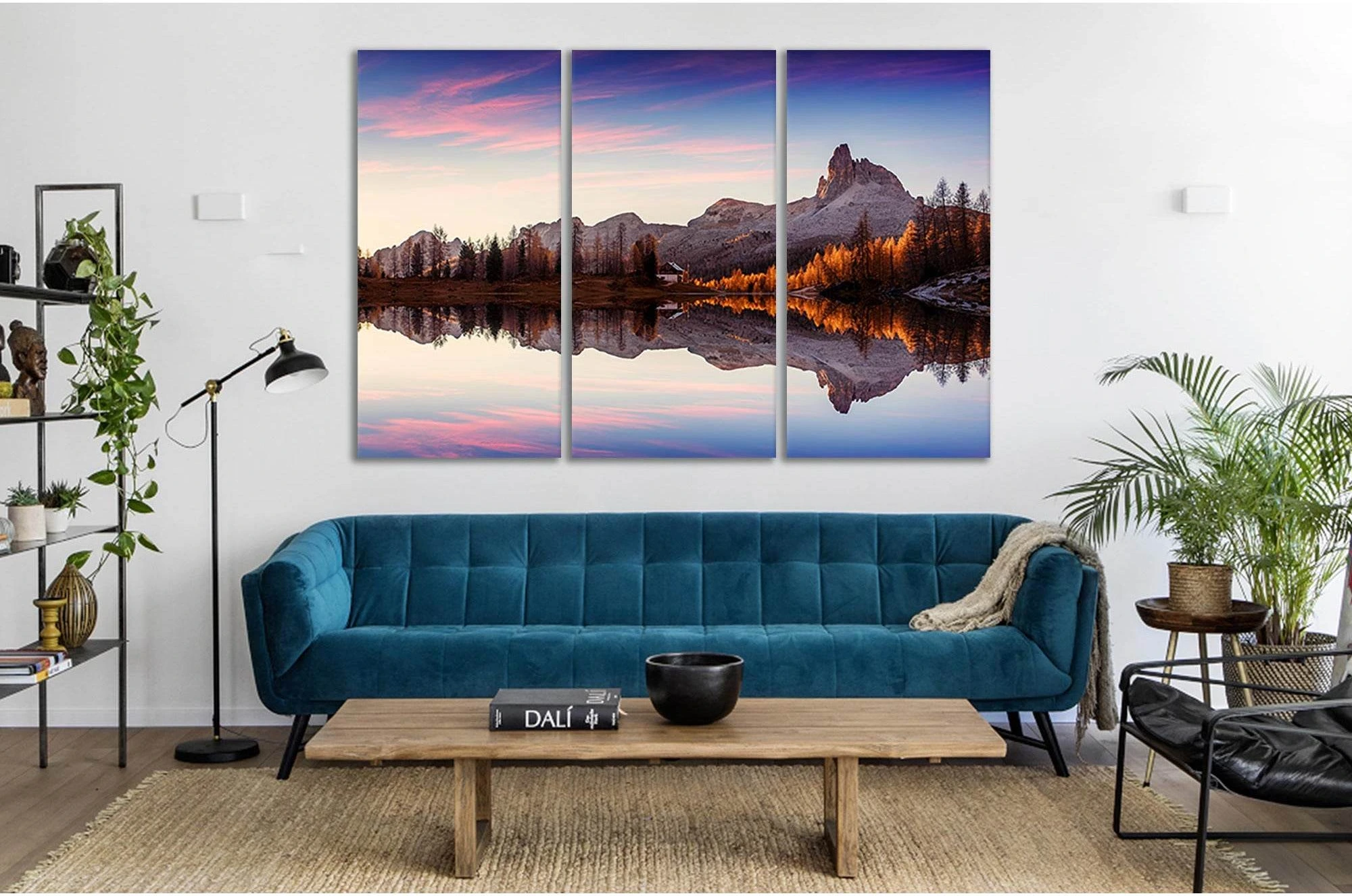 Federa Lake With Sunrise №Sl14 Ready to Hang Canvas Print - Zellart Canvas Prints 0new, ALL_Products, Nature & Landscapes Canvas Print