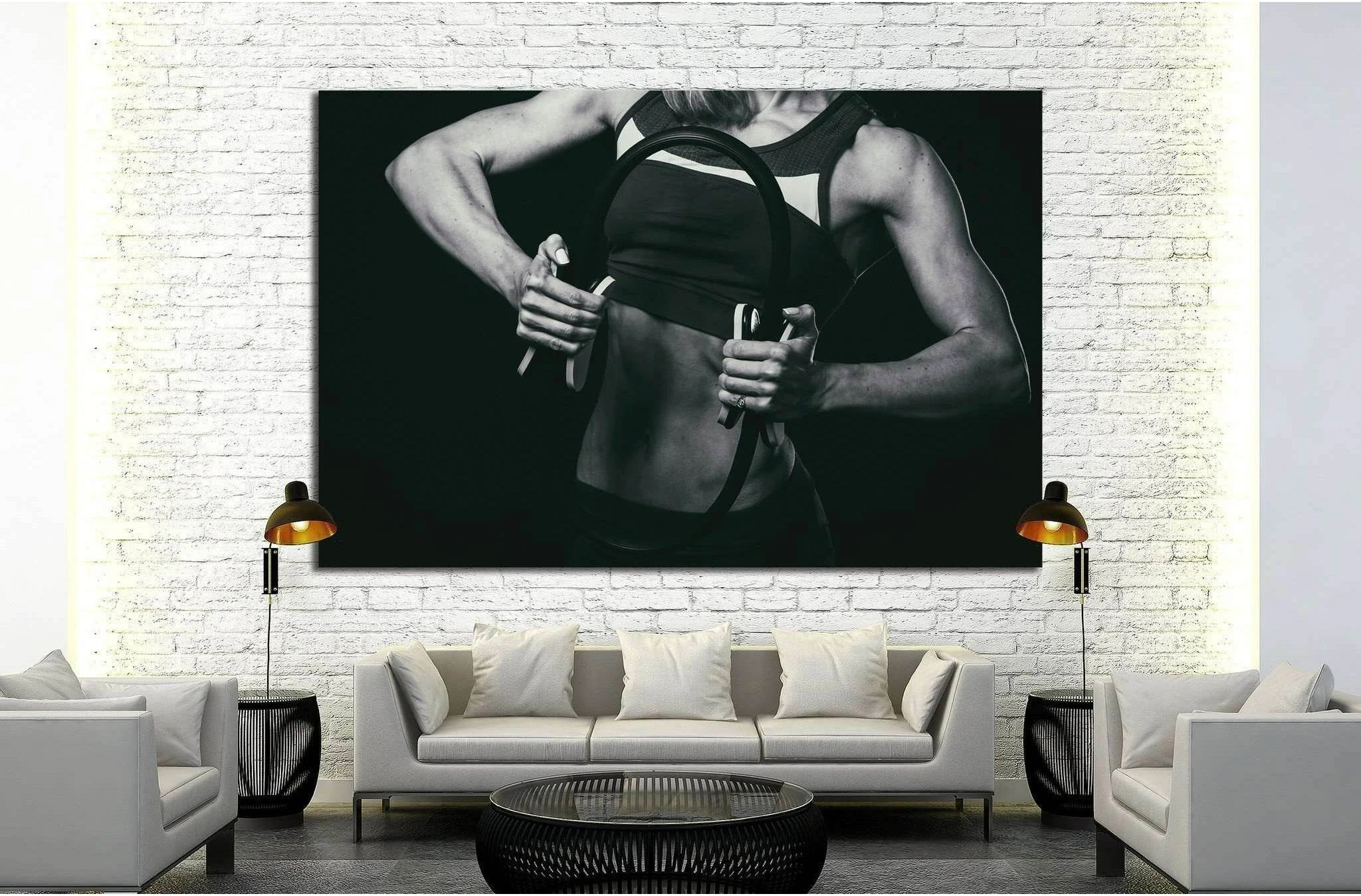 Female fitness №1387 Ready to Hang Canvas Print - Zellart Canvas Prints ALL_Products, s-1387