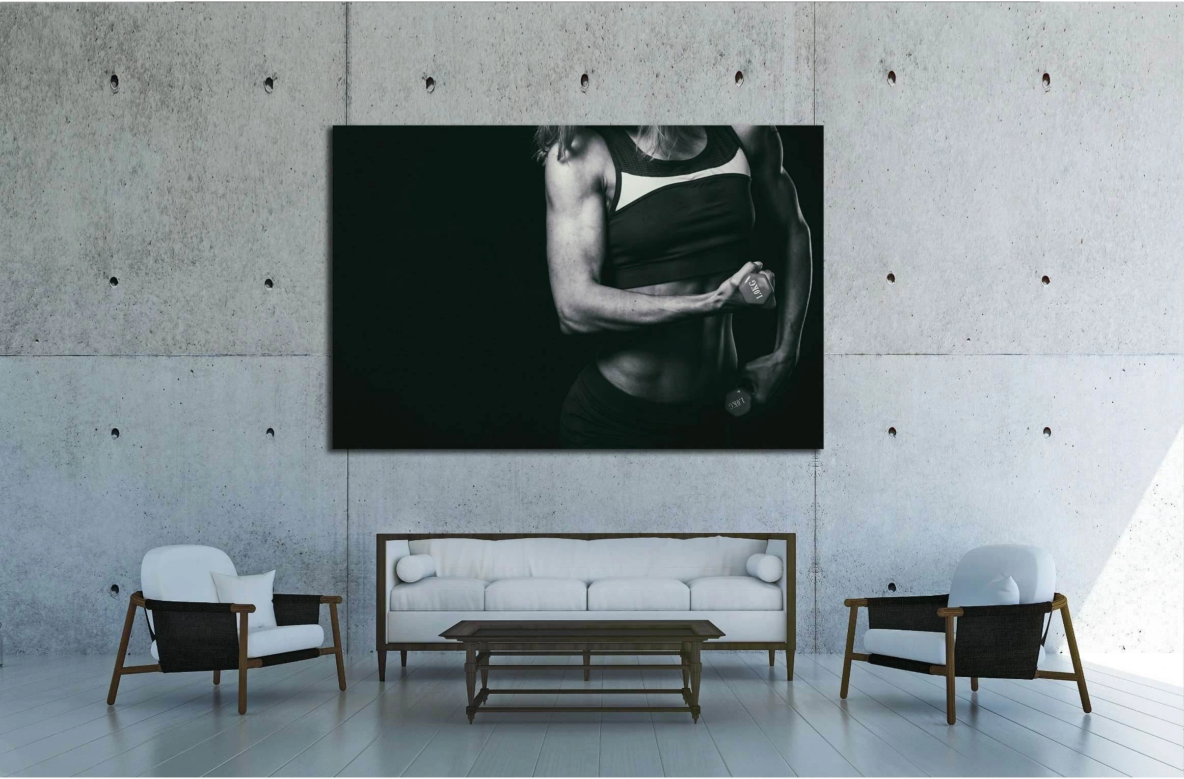 Female fitness, beautiful female body №2132 Ready to Hang Canvas Print - Zellart Canvas Prints ALL_Products, s-2132
