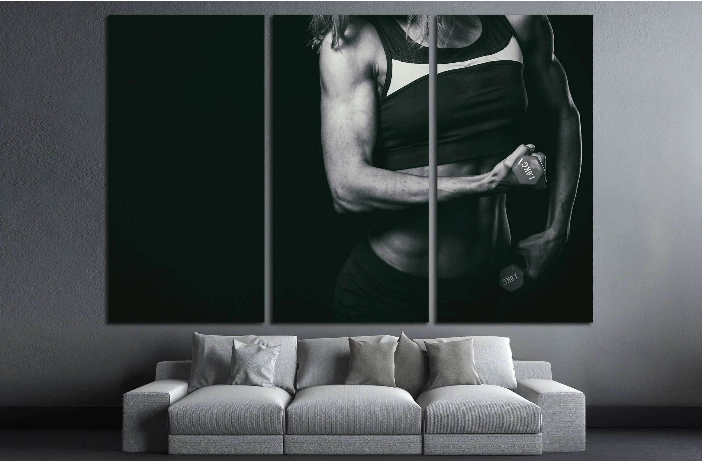 Female fitness, beautiful female body №2132 Ready to Hang Canvas Print - Zellart Canvas Prints ALL_Products, s-2132