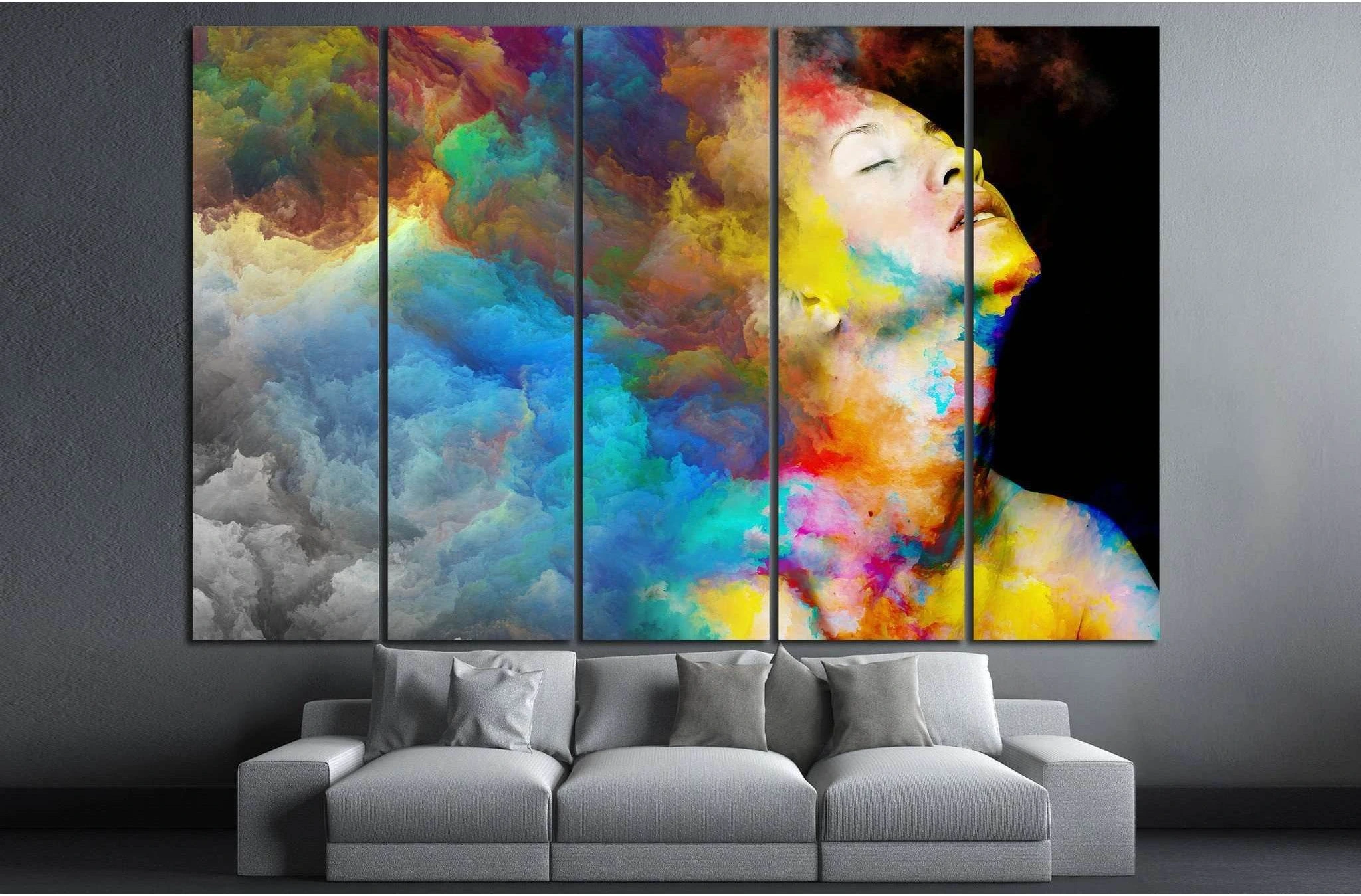 Female portrait №1065 Ready to Hang Canvas Print - Zellart Canvas Prints ALL_Products, s-1065