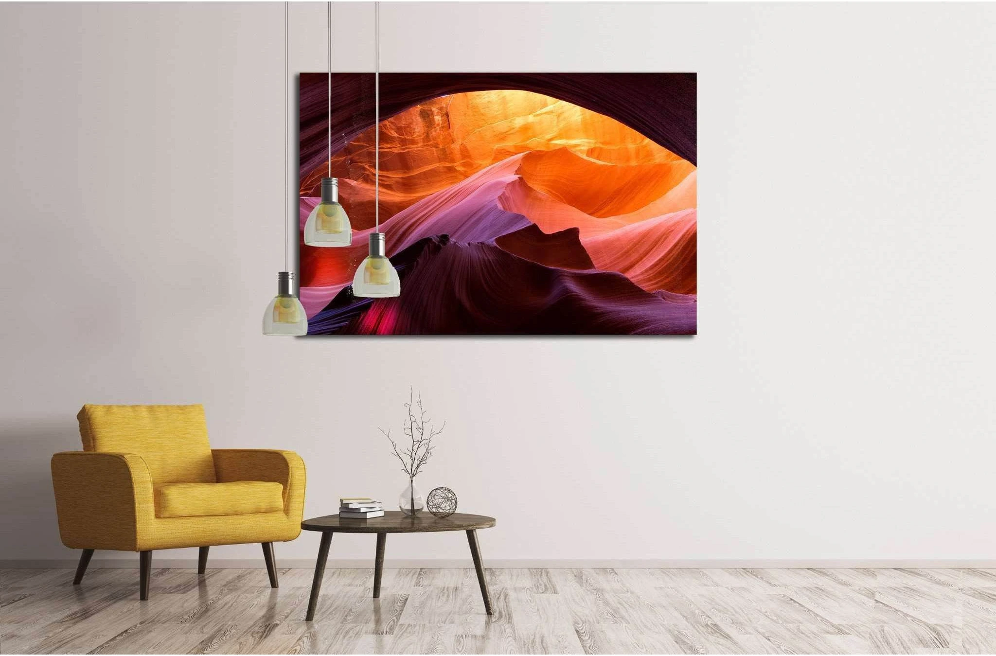 Fire in Stone №1958 Ready to Hang Canvas Print - Zellart Canvas Prints ALL_Products, s-1958