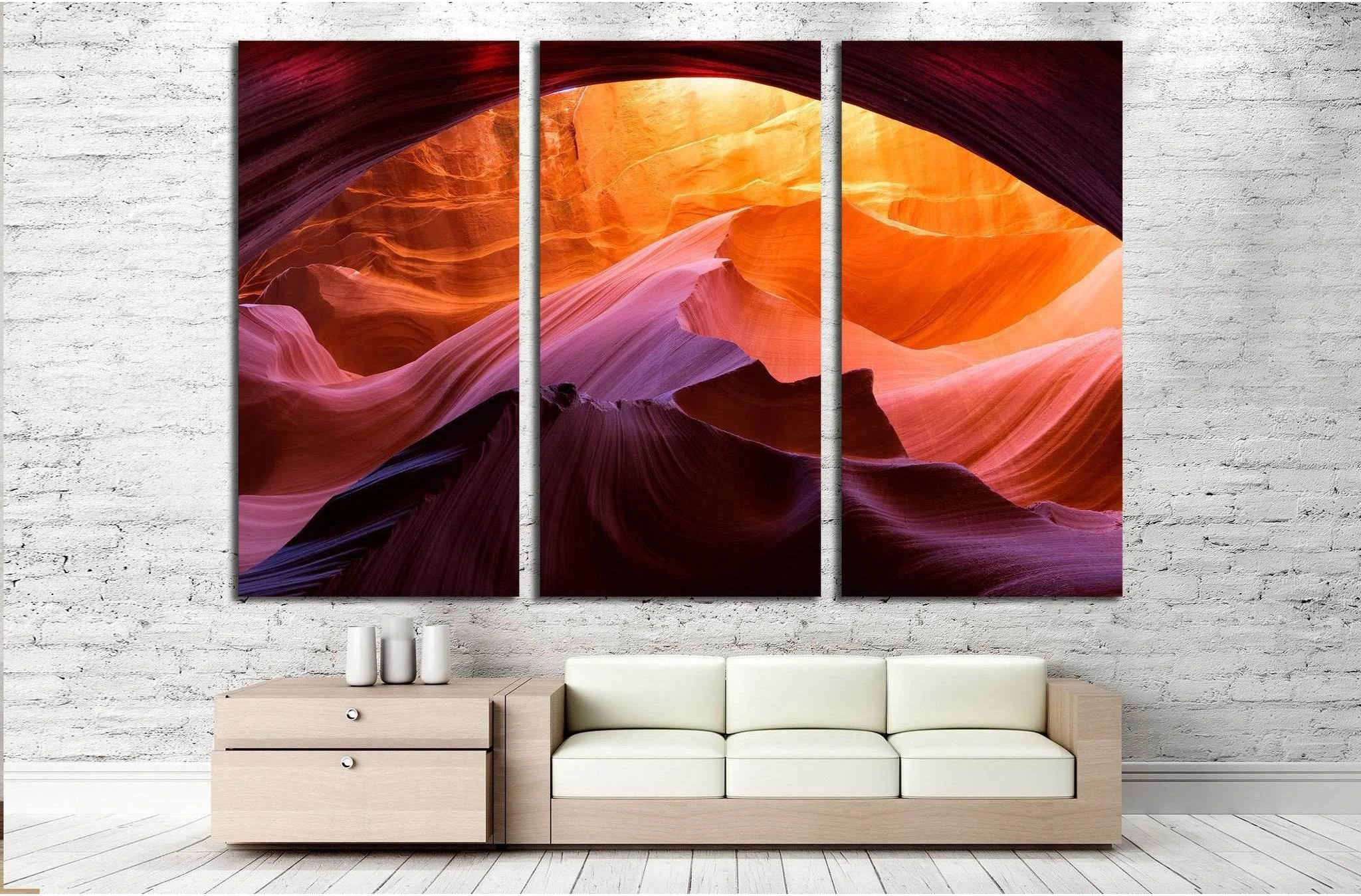 Fire in Stone №1958 Ready to Hang Canvas Print - Zellart Canvas Prints ALL_Products, s-1958