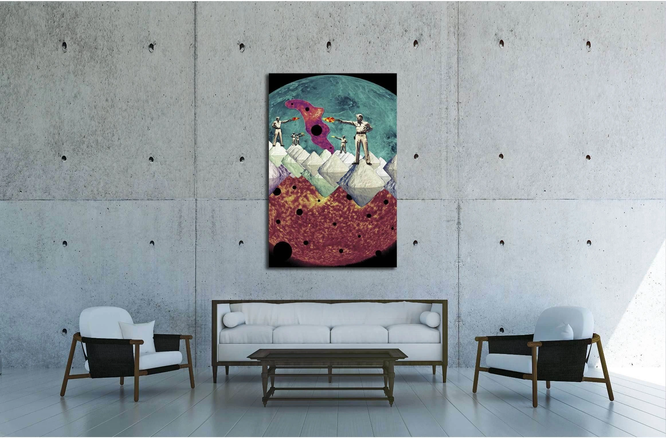 fire vs fire (Eugenia Loli) №3398 Ready to Hang Canvas Print - Zellart Canvas Prints ALL_Products, s-3398