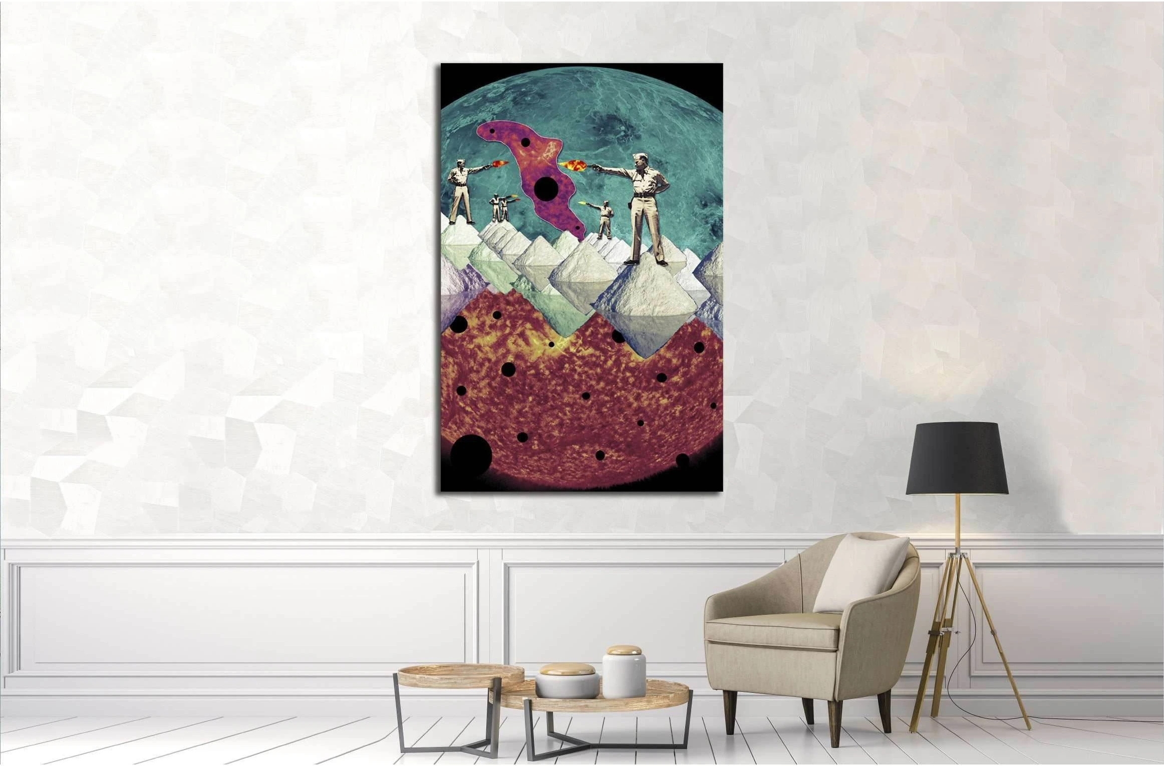fire vs fire (Eugenia Loli) №3398 Ready to Hang Canvas Print - Zellart Canvas Prints ALL_Products, s-3398