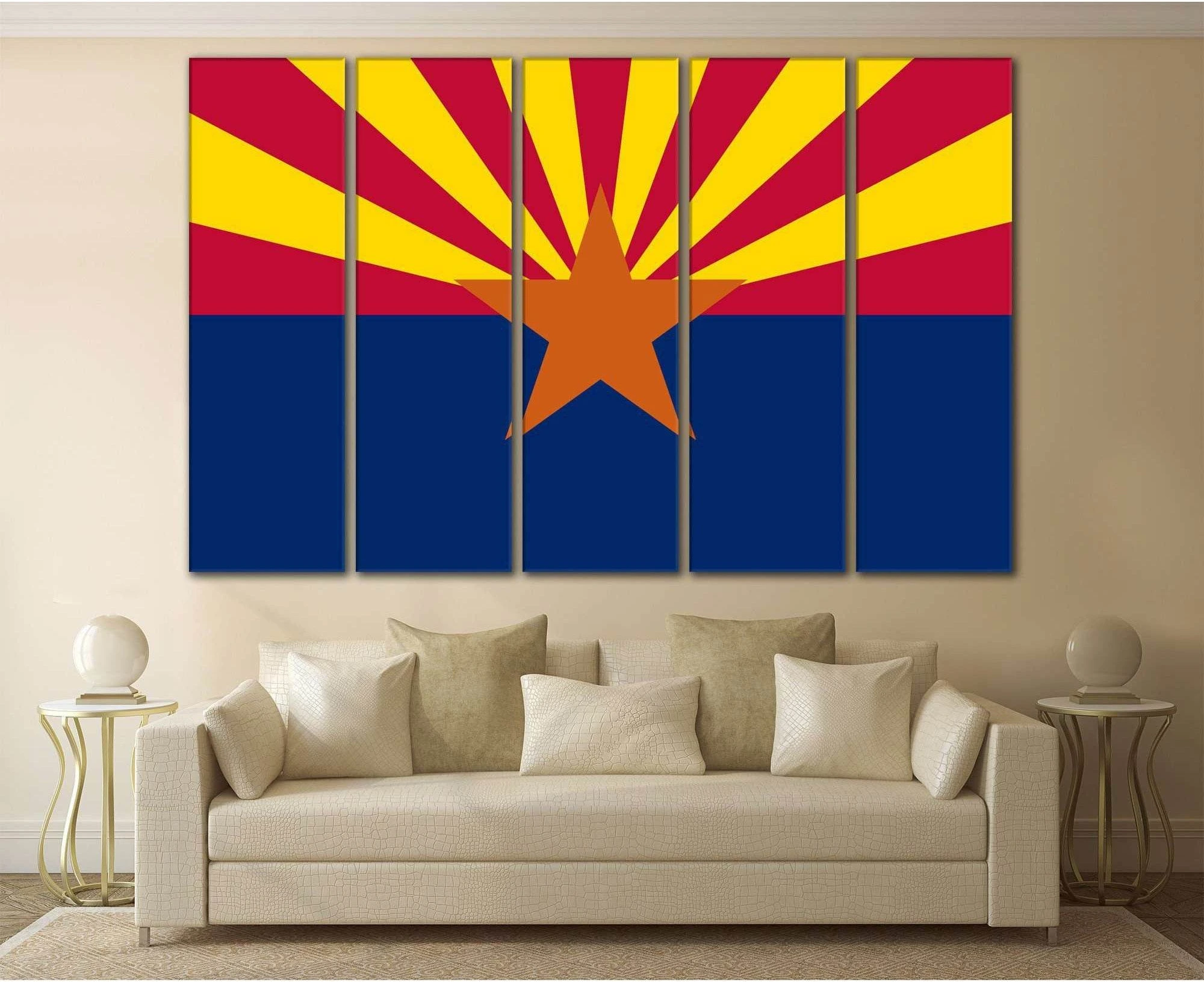 Flag of Arizona №833 Ready to Hang Canvas Print - Zellart Canvas Prints ALL_Products, z-833