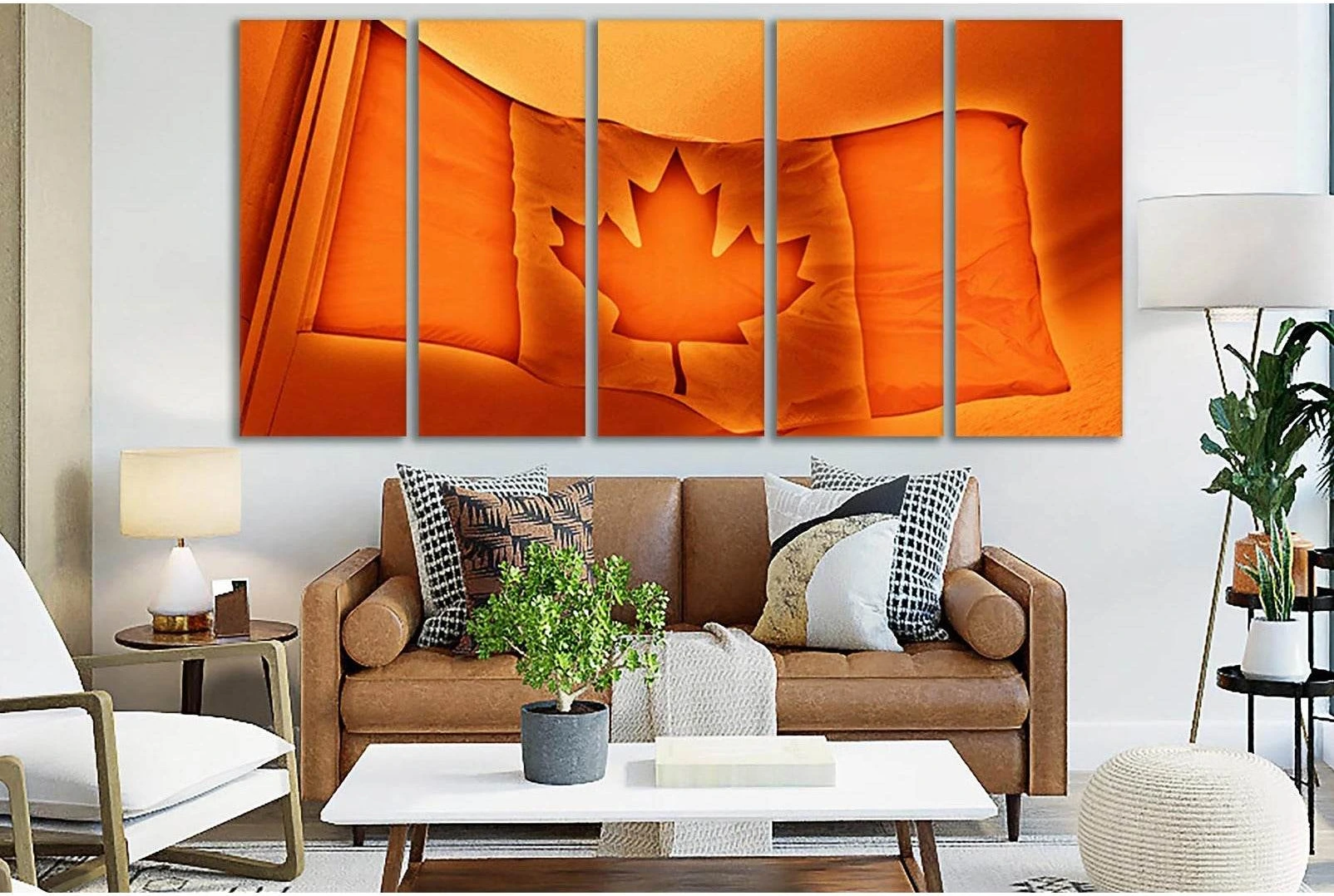 Flag Of Canada №SL1149 Ready to Hang Canvas Print - Zellart Canvas Prints 0new, ALL_Products, Flags