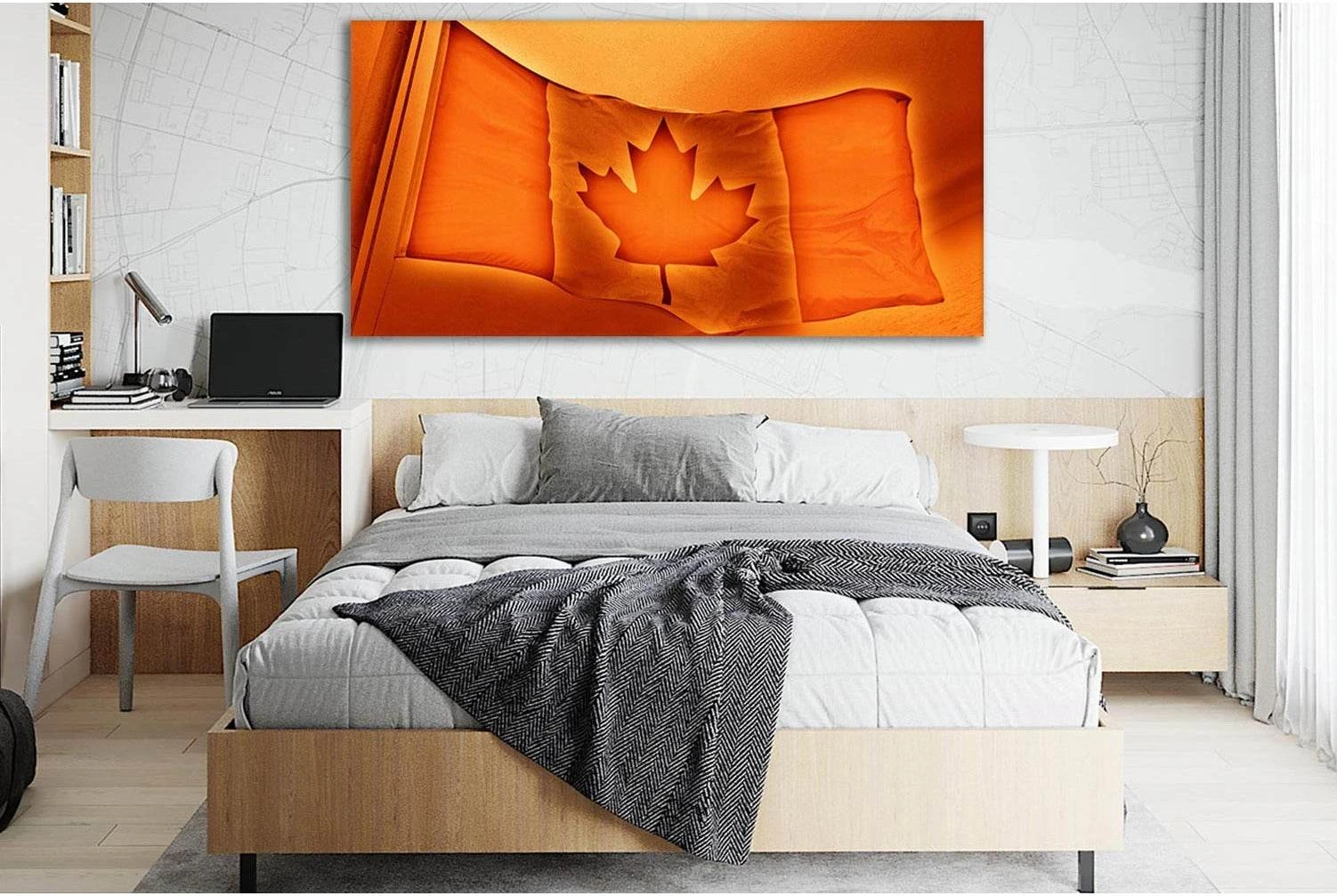 Flag Of Canada №SL1149 Ready to Hang Canvas Print - Zellart Canvas Prints 0new, ALL_Products, Flags