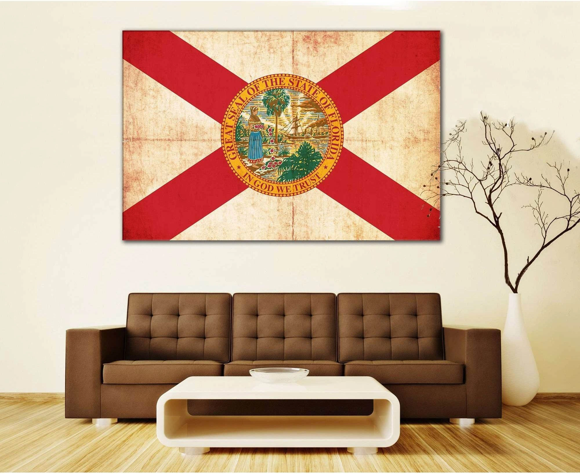 Flag of Florida №836 Ready to Hang Canvas Print - Zellart Canvas Prints ALL_Products, z-836