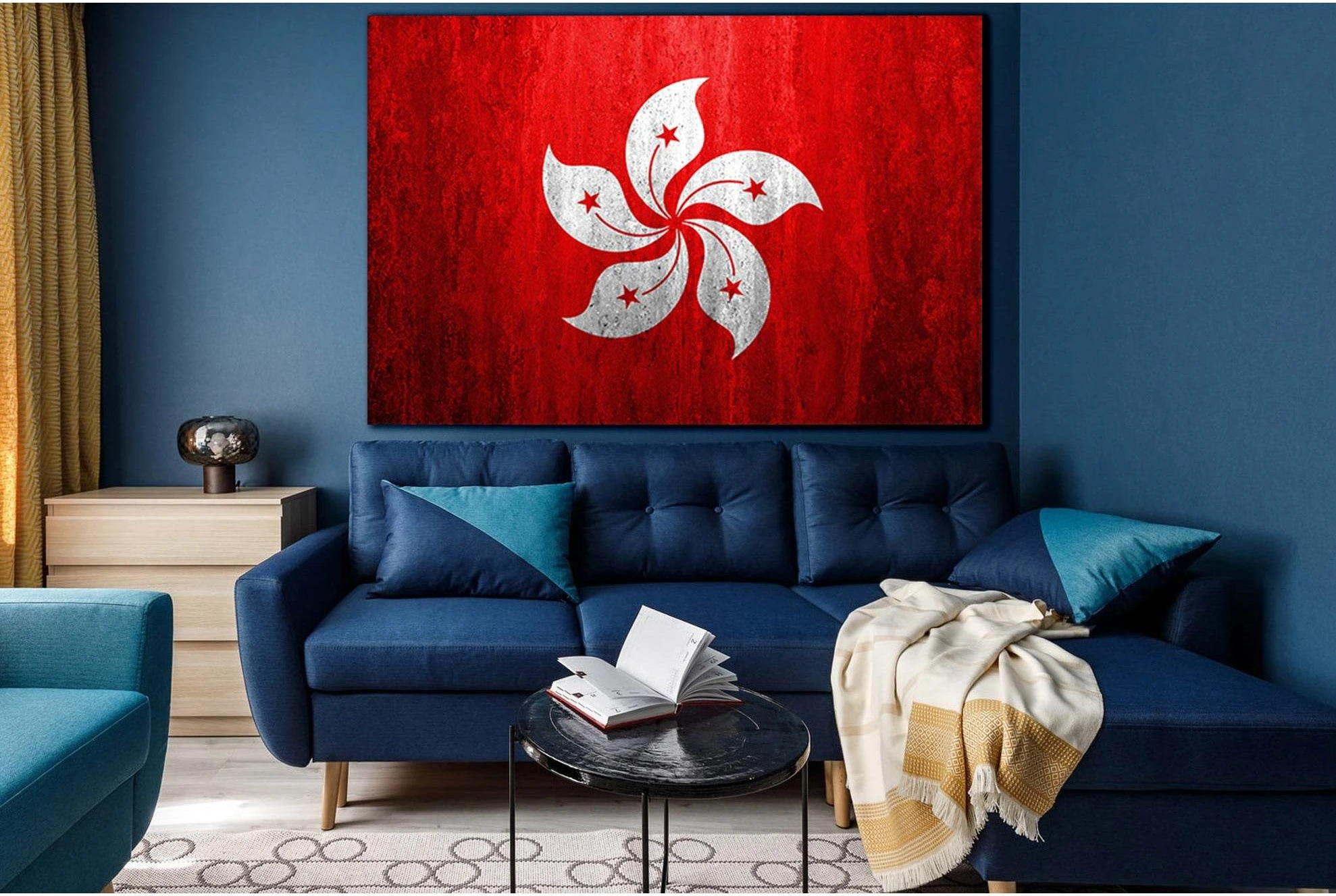 Flag Of Hong Kong №SL1156 Ready to Hang Canvas Print - Zellart Canvas Prints 0new, ALL_Products, Flags