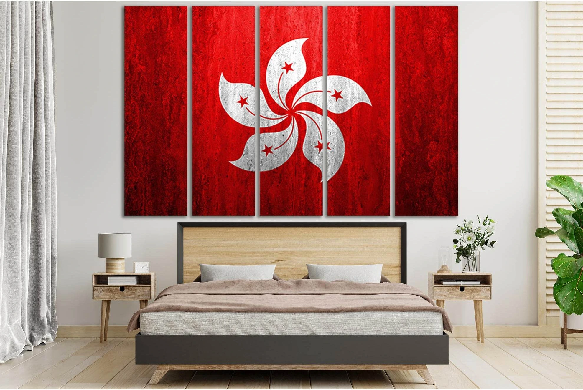 Flag Of Hong Kong №SL1156 Ready to Hang Canvas Print - Zellart Canvas Prints 0new, ALL_Products, Flags