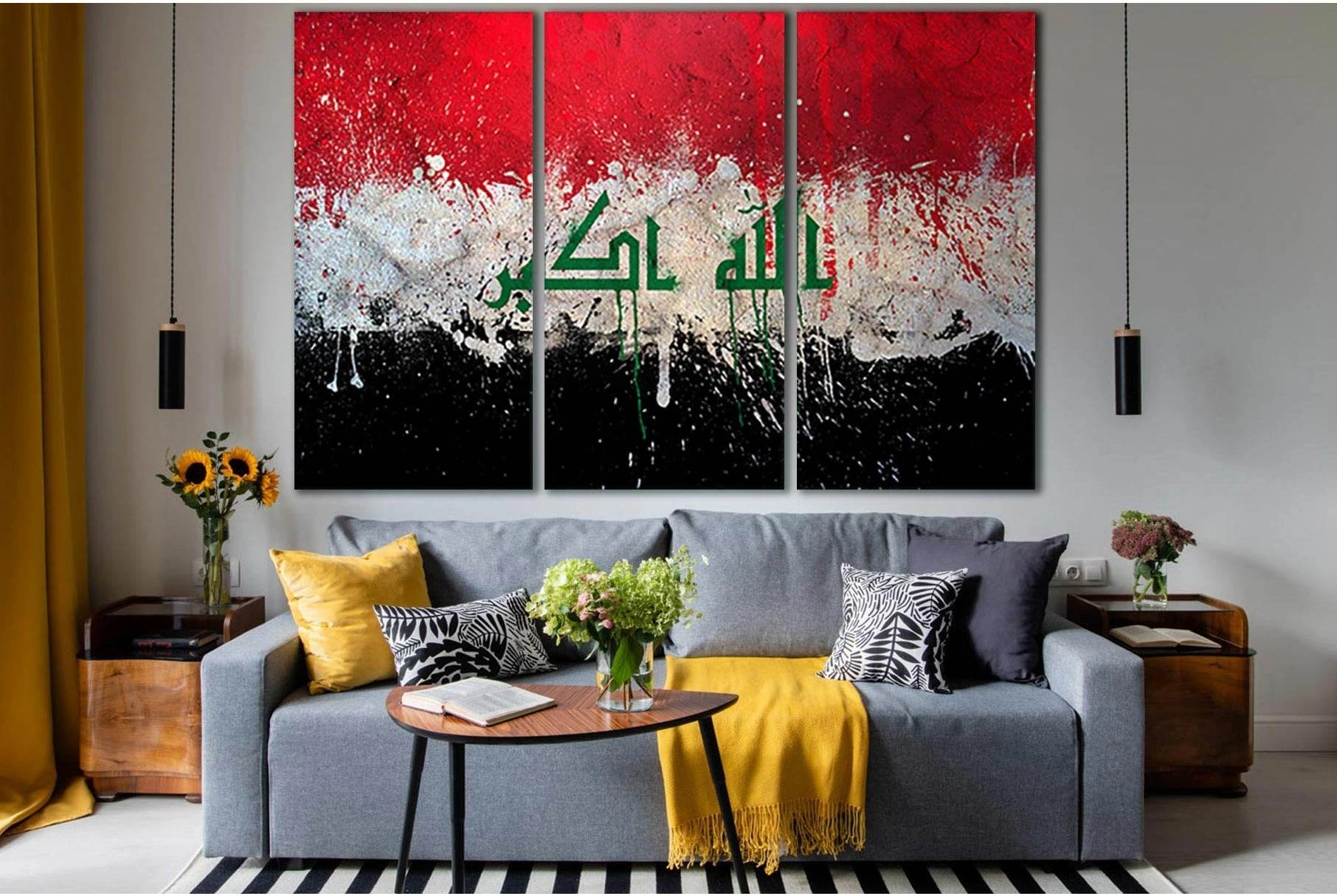 Flag Of Iraq №SL1209 Ready to Hang Canvas Print - Zellart Canvas Prints 0new, ALL_Products, Flags