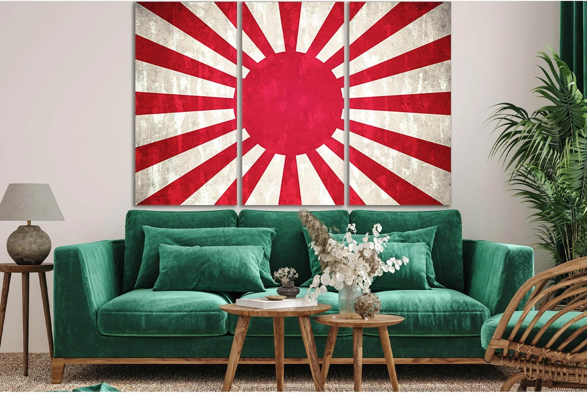 Flag Of Japan №SL1212 Ready to Hang Canvas Print - Zellart Canvas Prints 0new, ALL_Products, Flags