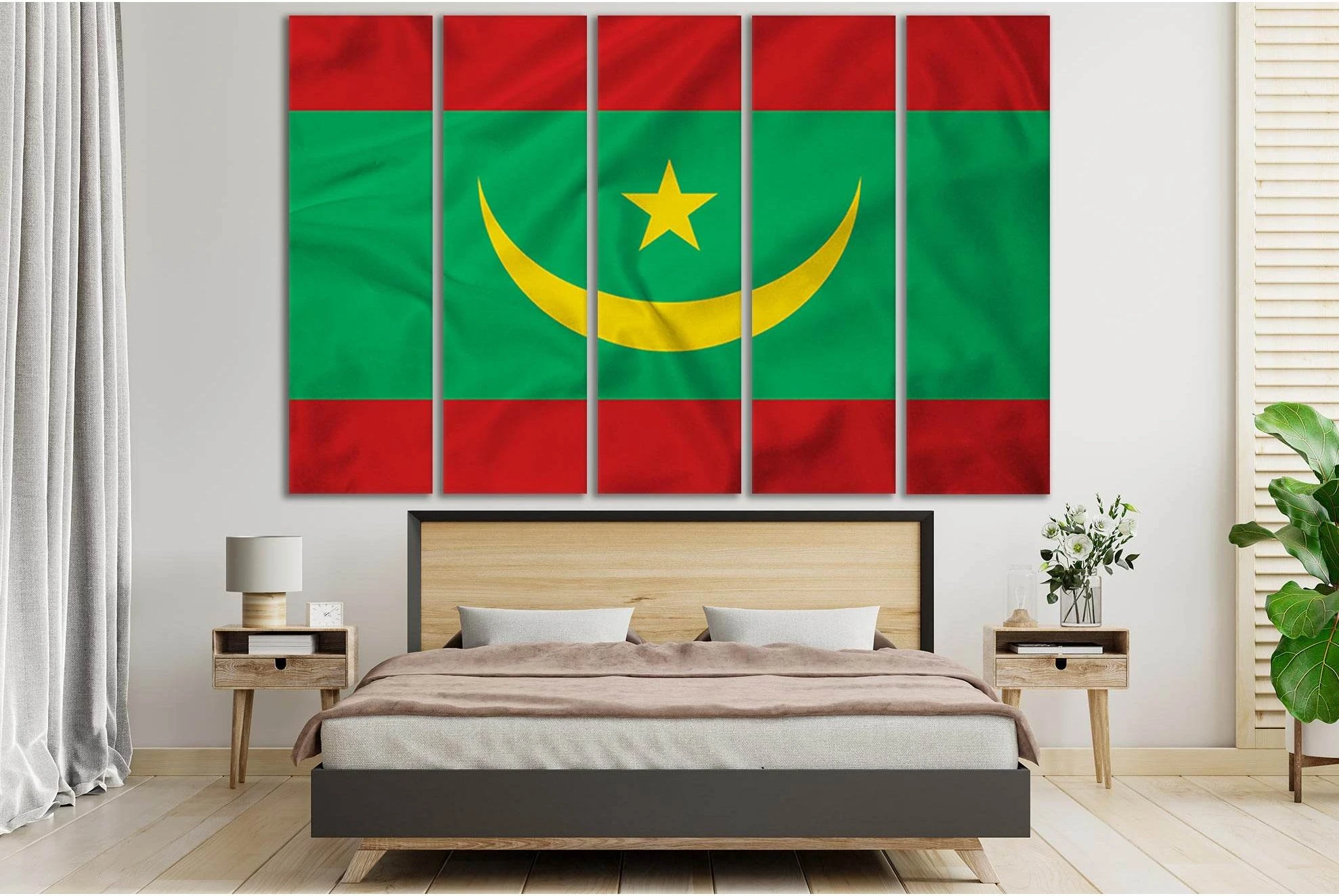 Flag Of Mauritania №SL1187 Ready to Hang Canvas Print - Zellart Canvas Prints 0new, ALL_Products, Flags