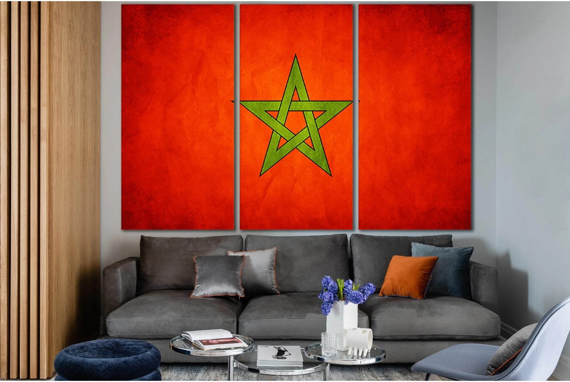Flag Of Morocco №SL1150 Ready to Hang Canvas Print - Zellart Canvas Prints 0new, ALL_Products, Flags