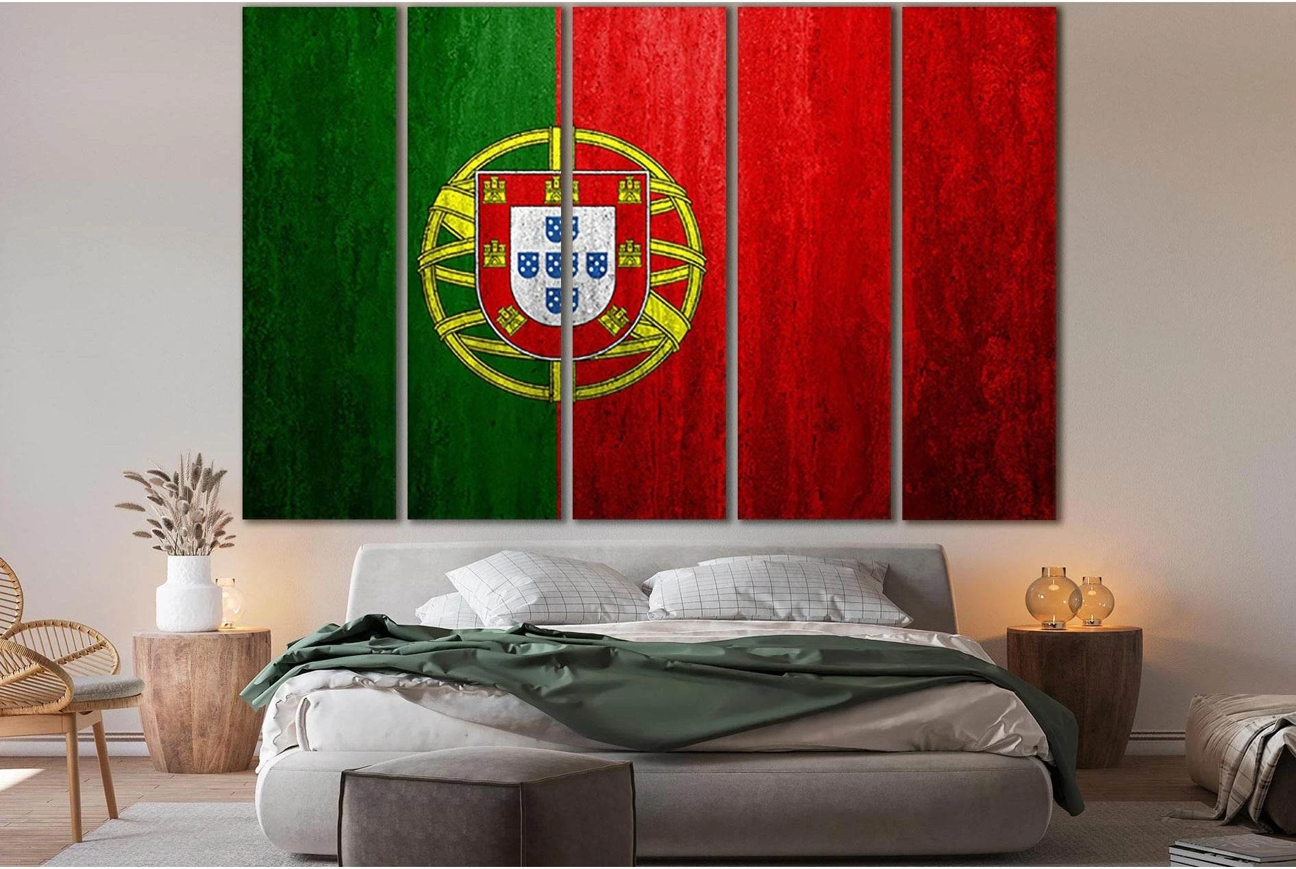 Flag Of Portugal №SL1159 Ready to Hang Canvas Print - Zellart Canvas Prints 0new, ALL_Products, Flags