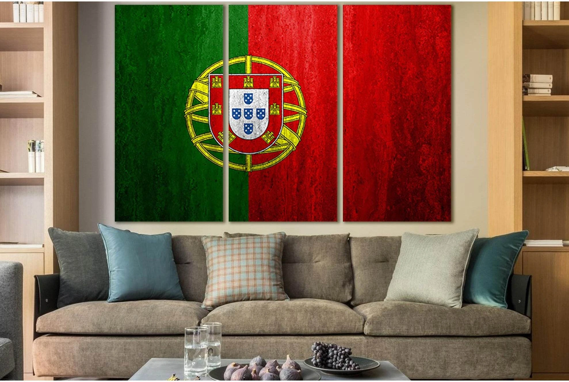 Flag Of Portugal №SL1159 Ready to Hang Canvas Print - Zellart Canvas Prints 0new, ALL_Products, Flags