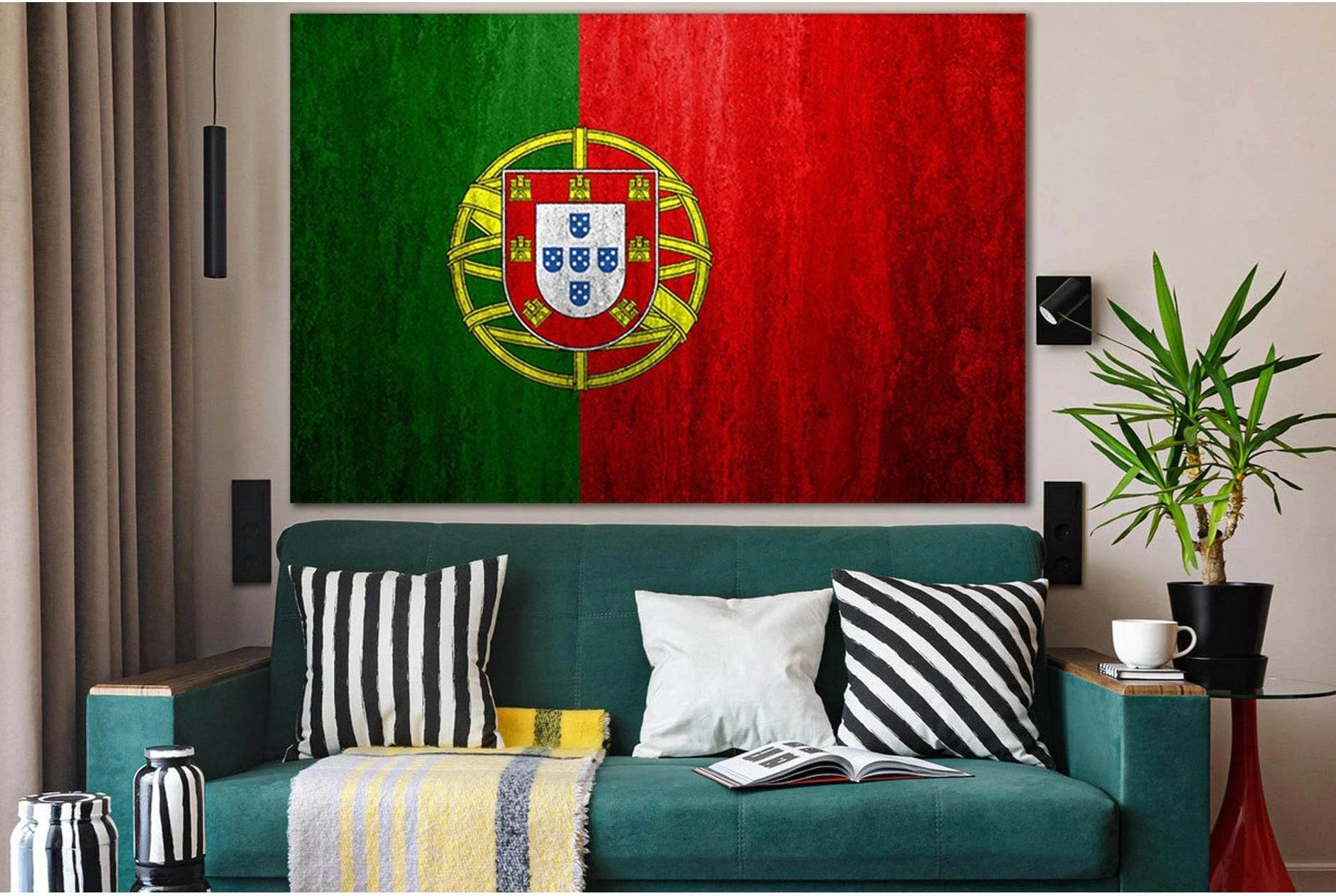 Flag Of Portugal №SL1159 Ready to Hang Canvas Print - Zellart Canvas Prints 0new, ALL_Products, Flags