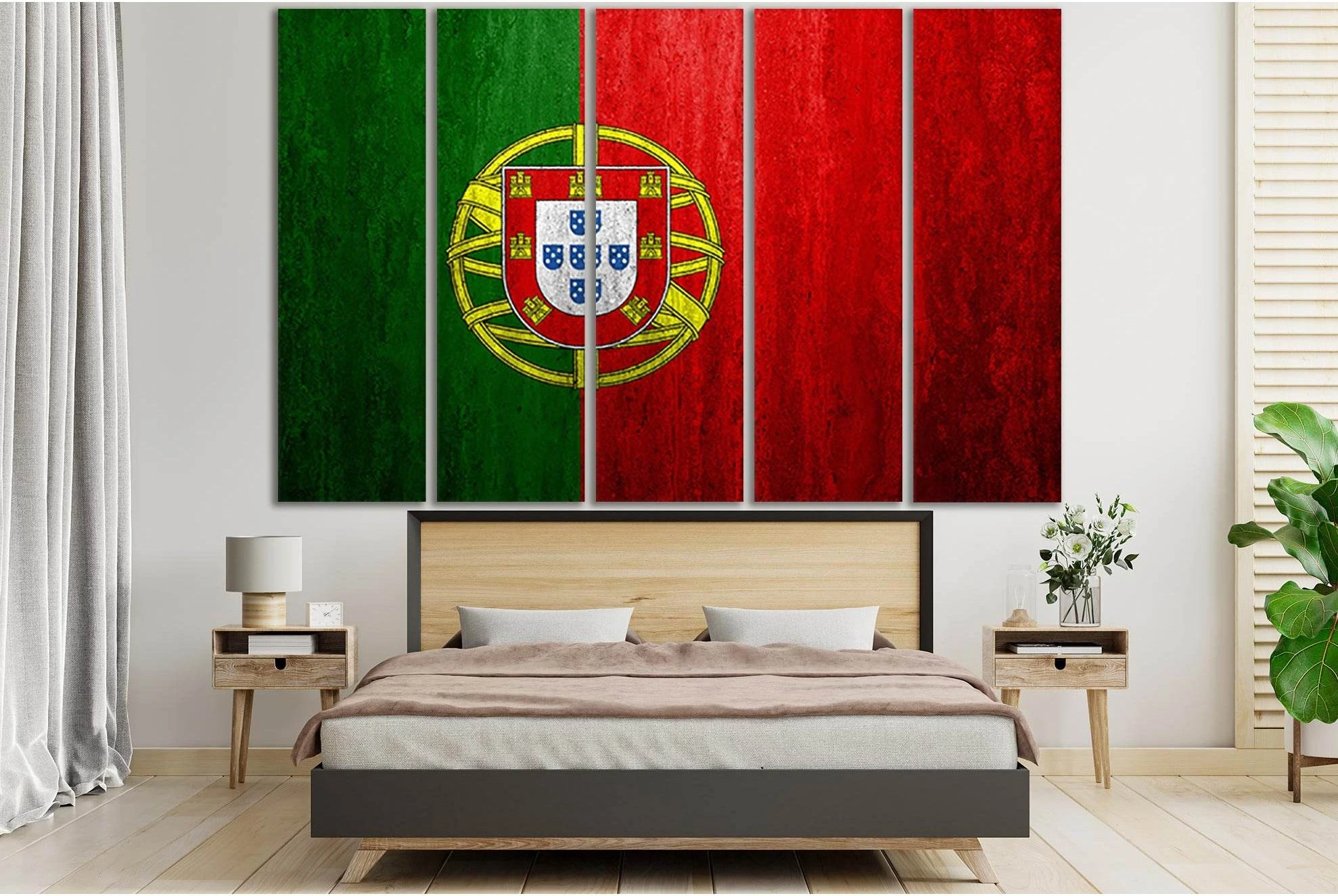 Flag Of Portugal №SL1211 Ready to Hang Canvas Print - Zellart Canvas Prints 0new, ALL_Products, Flags